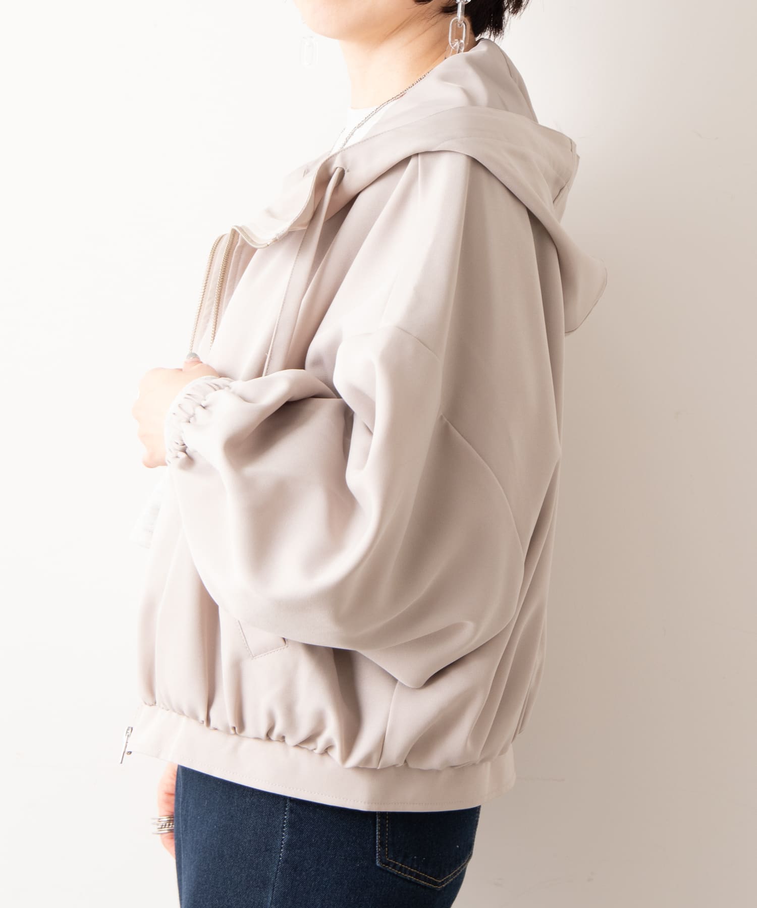 人気カラー再入荷!】フード付ブルゾン | NICE CLAUP OUTLET(ナイ