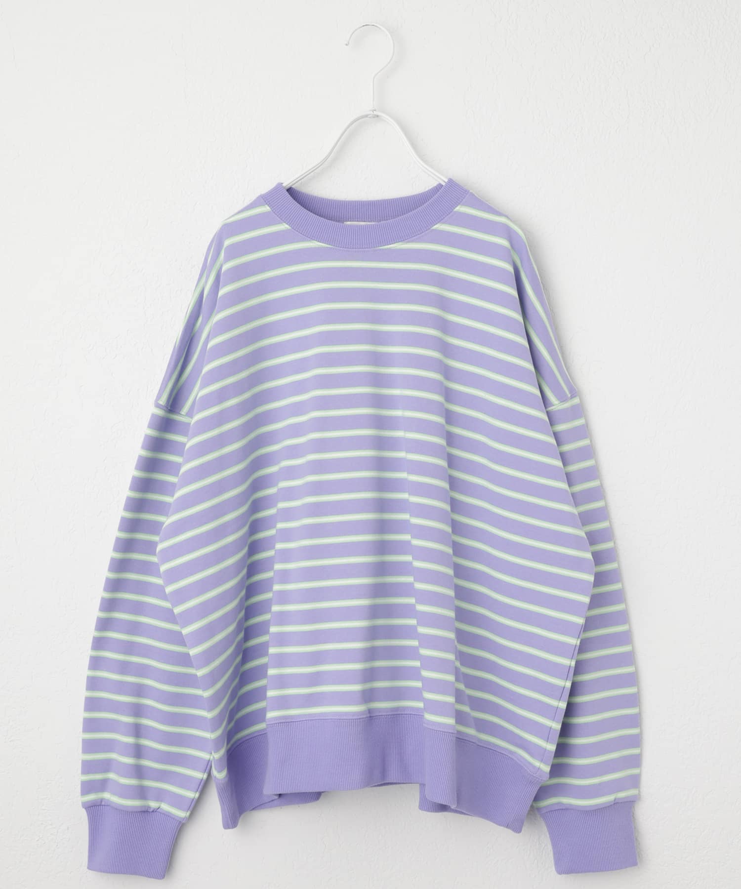 NICE CLAUP / OLIVE des OLIVE OUTLET(ナイスクラップ  / オリーブ デ オリーブ アウトレット) 【WEB限定】ボーダー裏毛プルオーバー