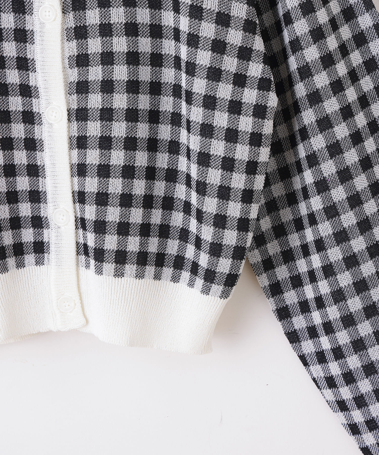 NICE CLAUP / OLIVE des OLIVE OUTLET(ナイスクラップ  / オリーブ デ オリーブ アウトレット) ギンガムチェックカーデ