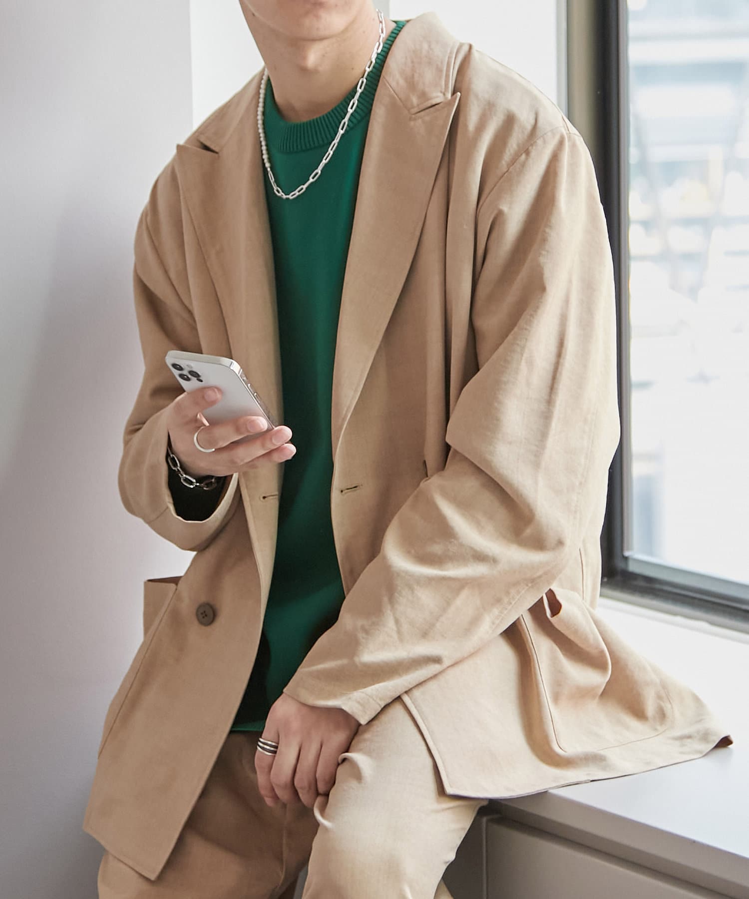 付与 N4 エヌフォー Hc001 コート リネン グレー Www Isole Greche Com