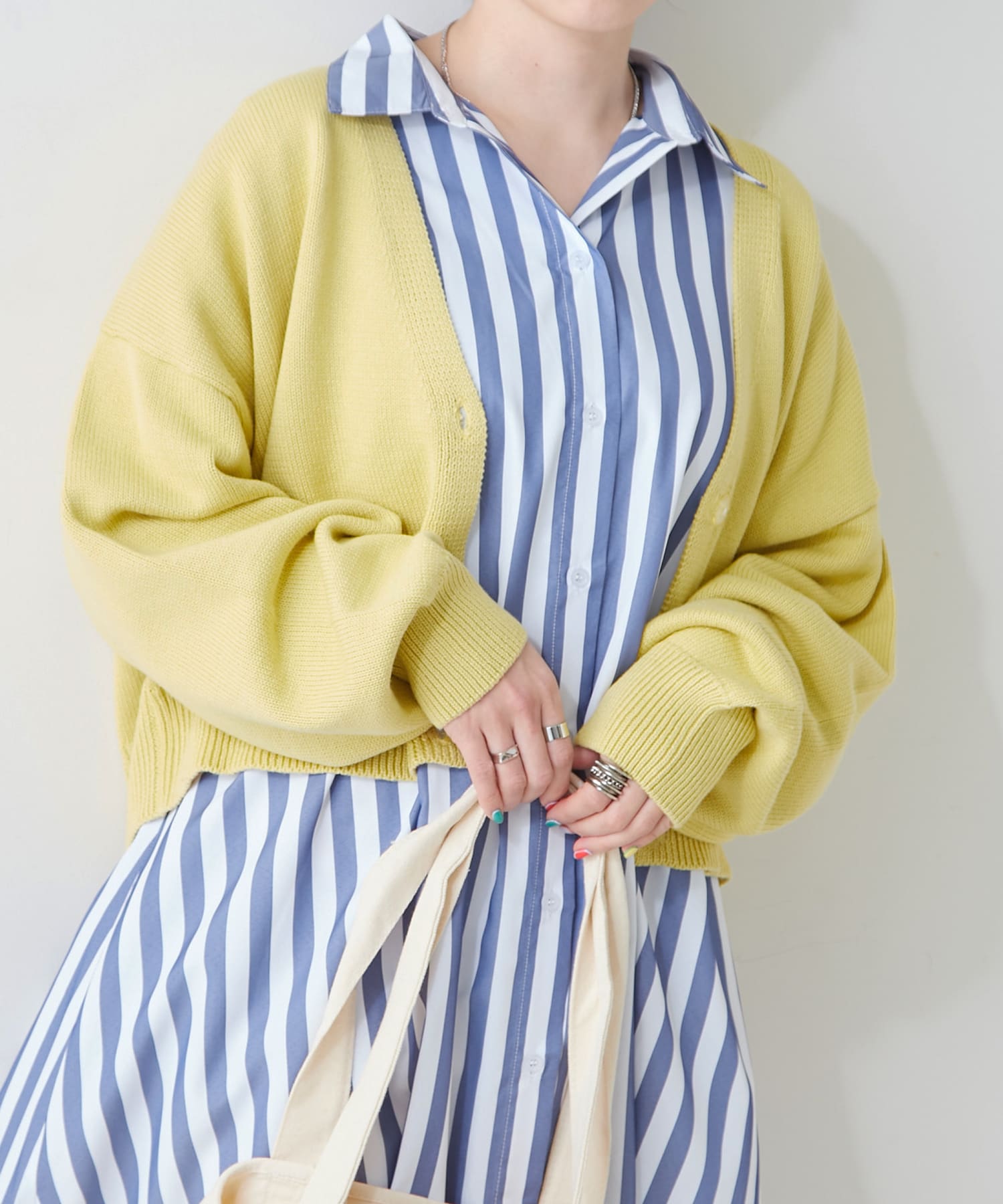 NICE CLAUP / OLIVE des OLIVE OUTLET(ナイスクラップ  / オリーブ デ オリーブ アウトレット) ワイドストライプシャツワンピース