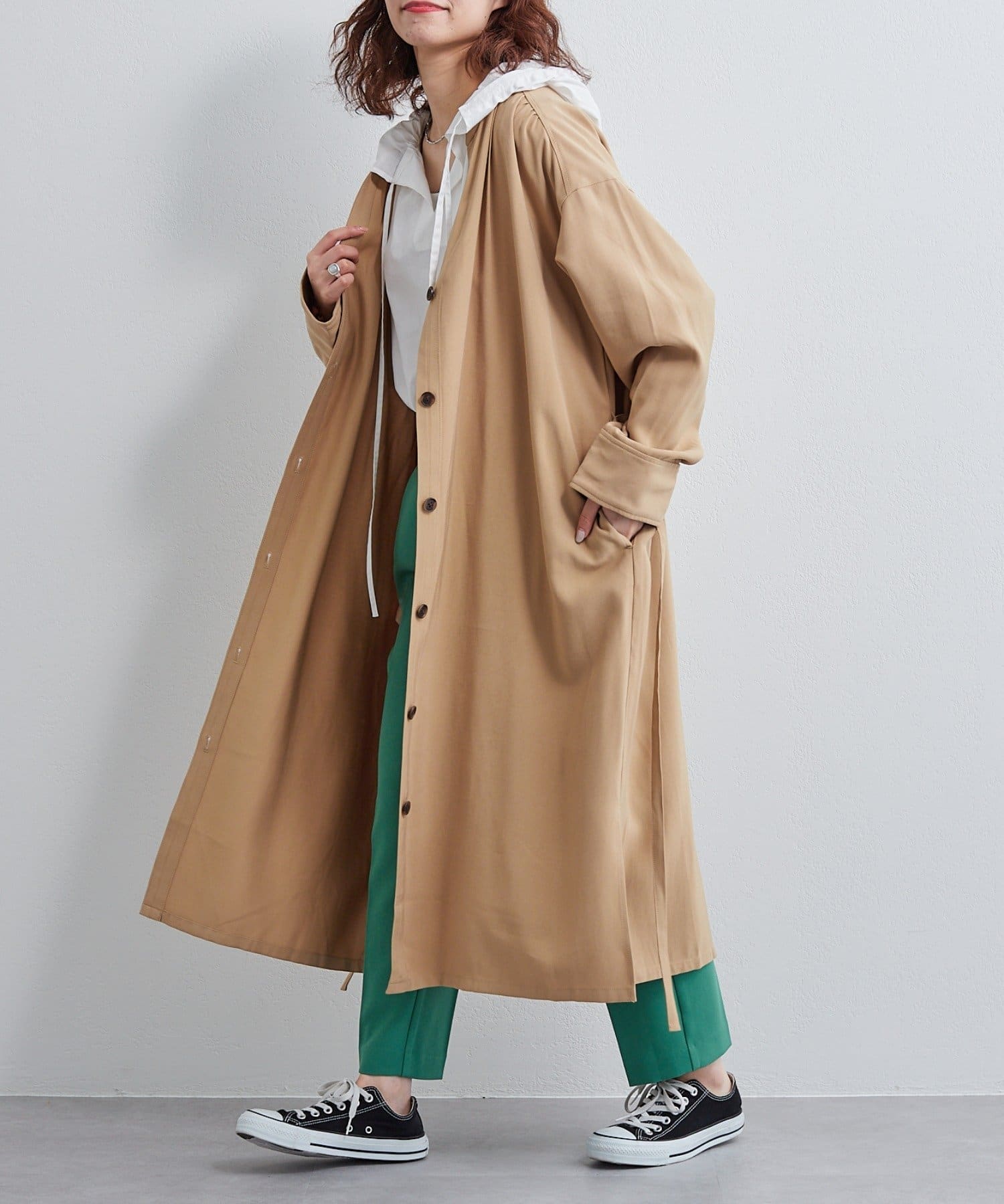 discount 87% Zara Long coat KIDS FASHION Coats Casual Green 13Y 