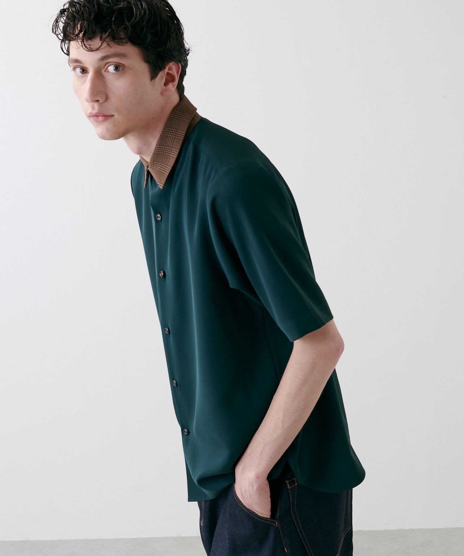 Lui’sショートスリーブクレリックシャツ 22ss Lui'sショートスリーブクレリックシャツ 22ss NEW】ショート