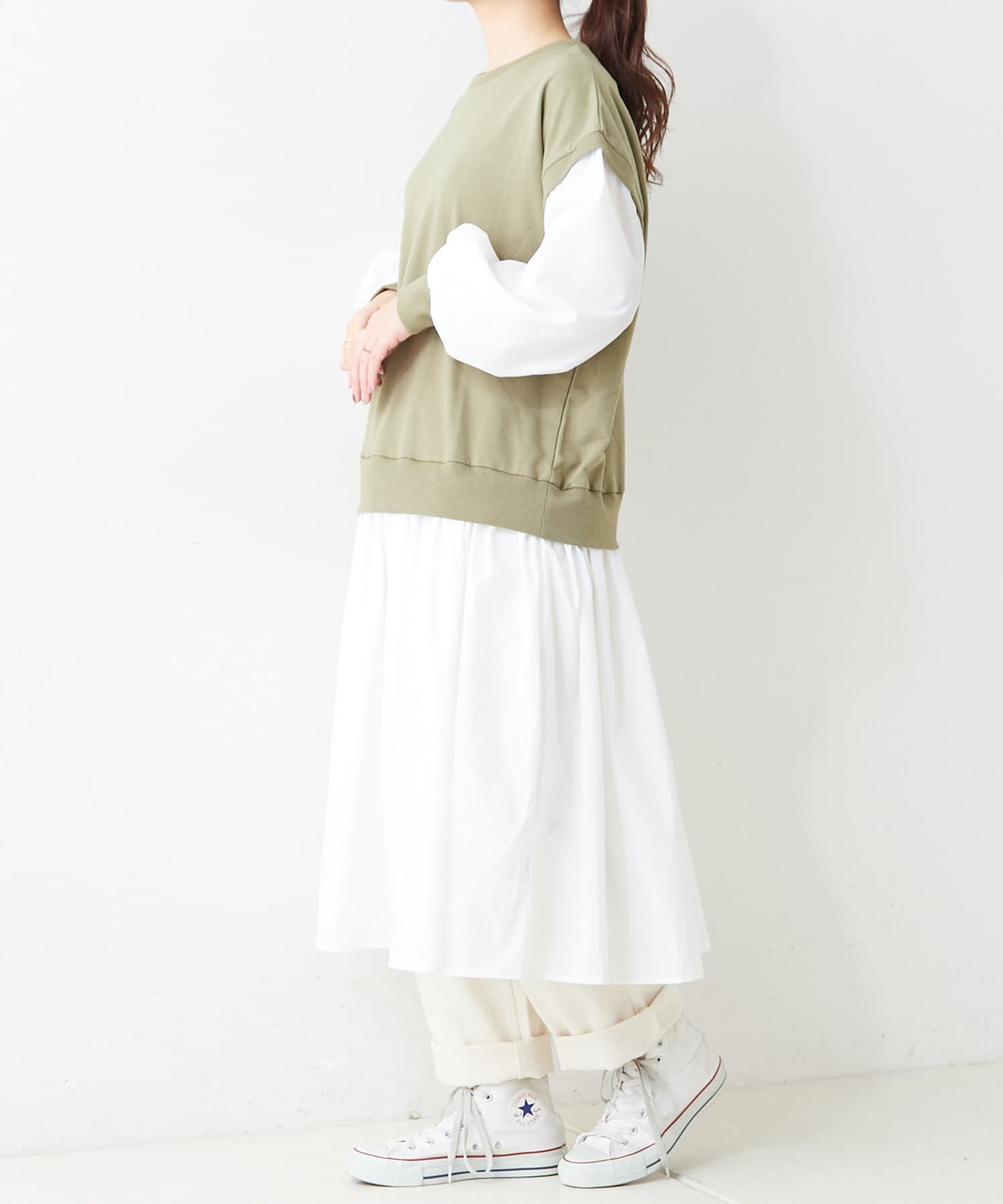 nice claup ドッキングワンピース continuer de NICE CLAUP/ギンガムチェックドッキングワンピース