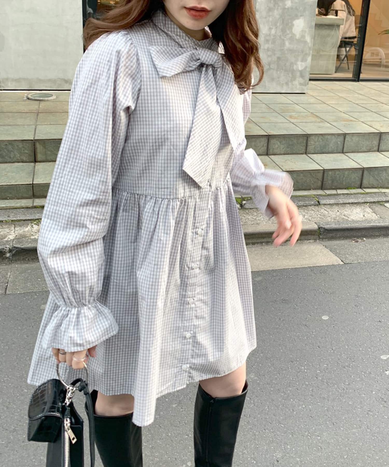 着まわしボウタイチュニックワンピース | OLIVE des OLIVE(オリーブ デ ...
