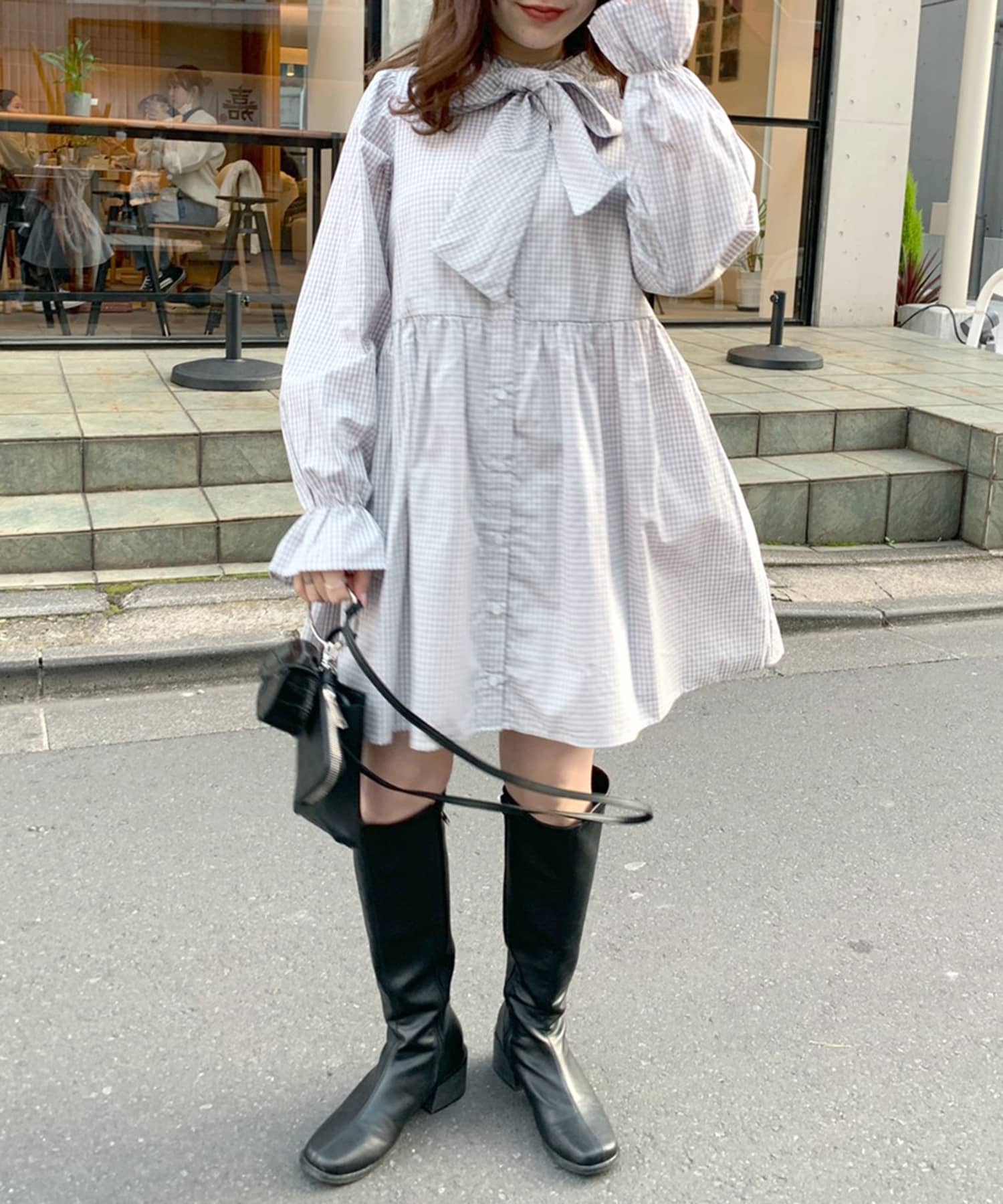 着まわしボウタイチュニックワンピース | OLIVE des OLIVE(オリーブ デ ...