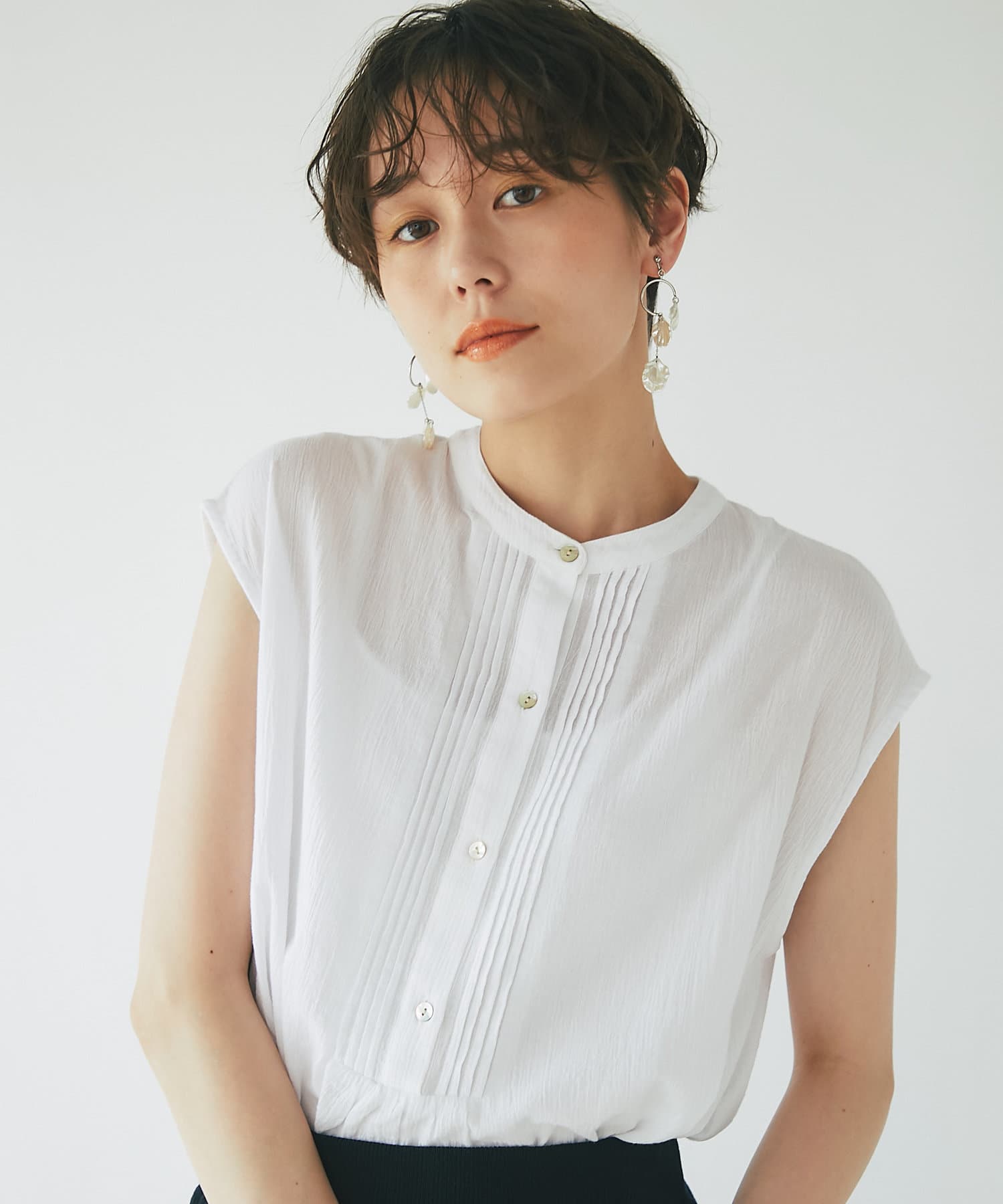 un dix cors(アンディコール) 【気になる腰回りをカバー】ピンタックチュニック