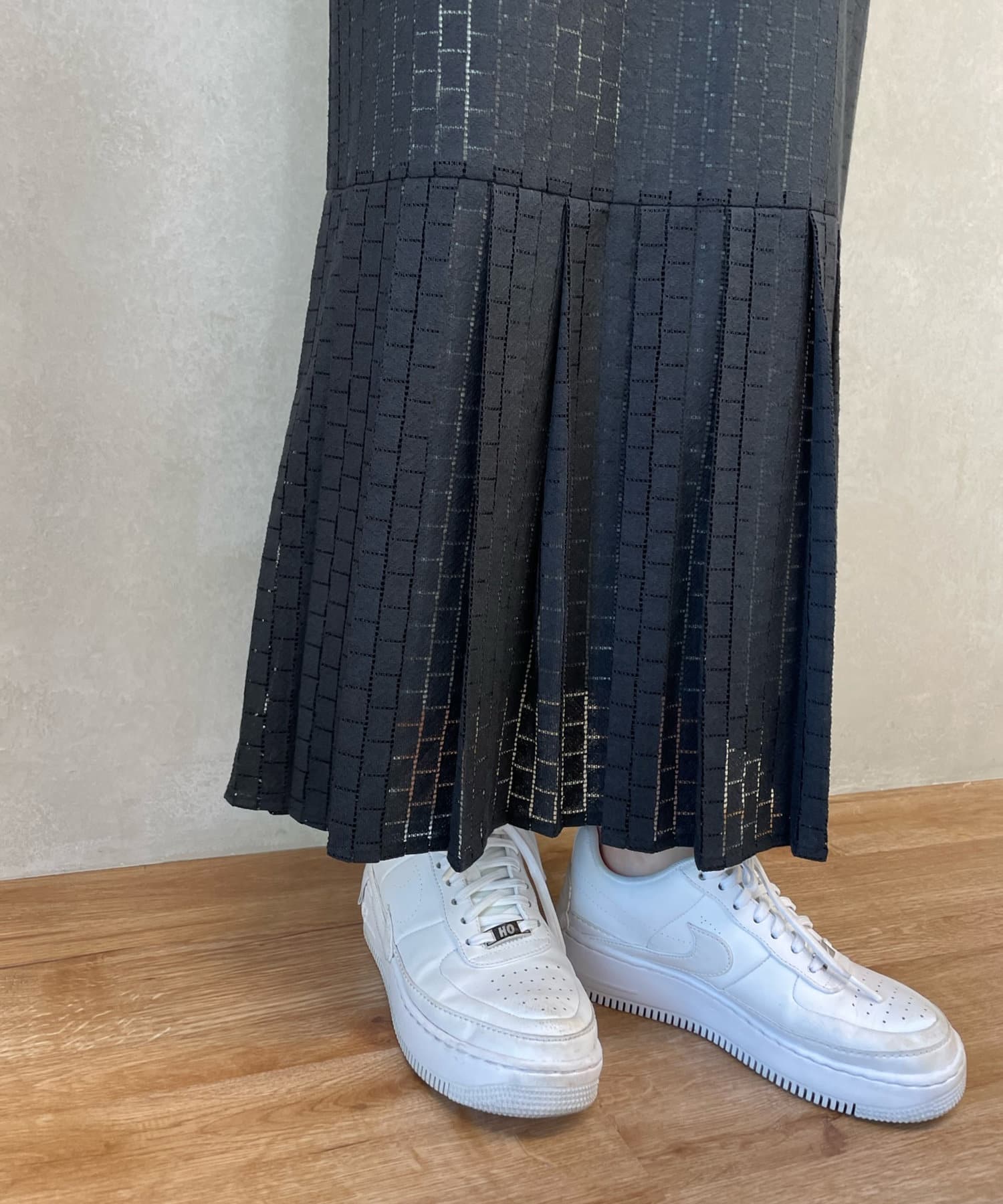 DOUDOU(ドゥドゥ) 【WEB限定】ブロックレーススカート