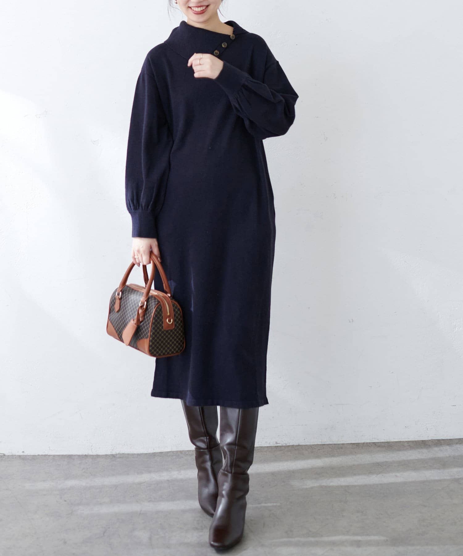 NICE CLAUP / OLIVE des OLIVE OUTLET(ナイスクラップ  / オリーブ デ オリーブ アウトレット) ＭＡＹＵＫＯさんコラボお上品ニットワンピース