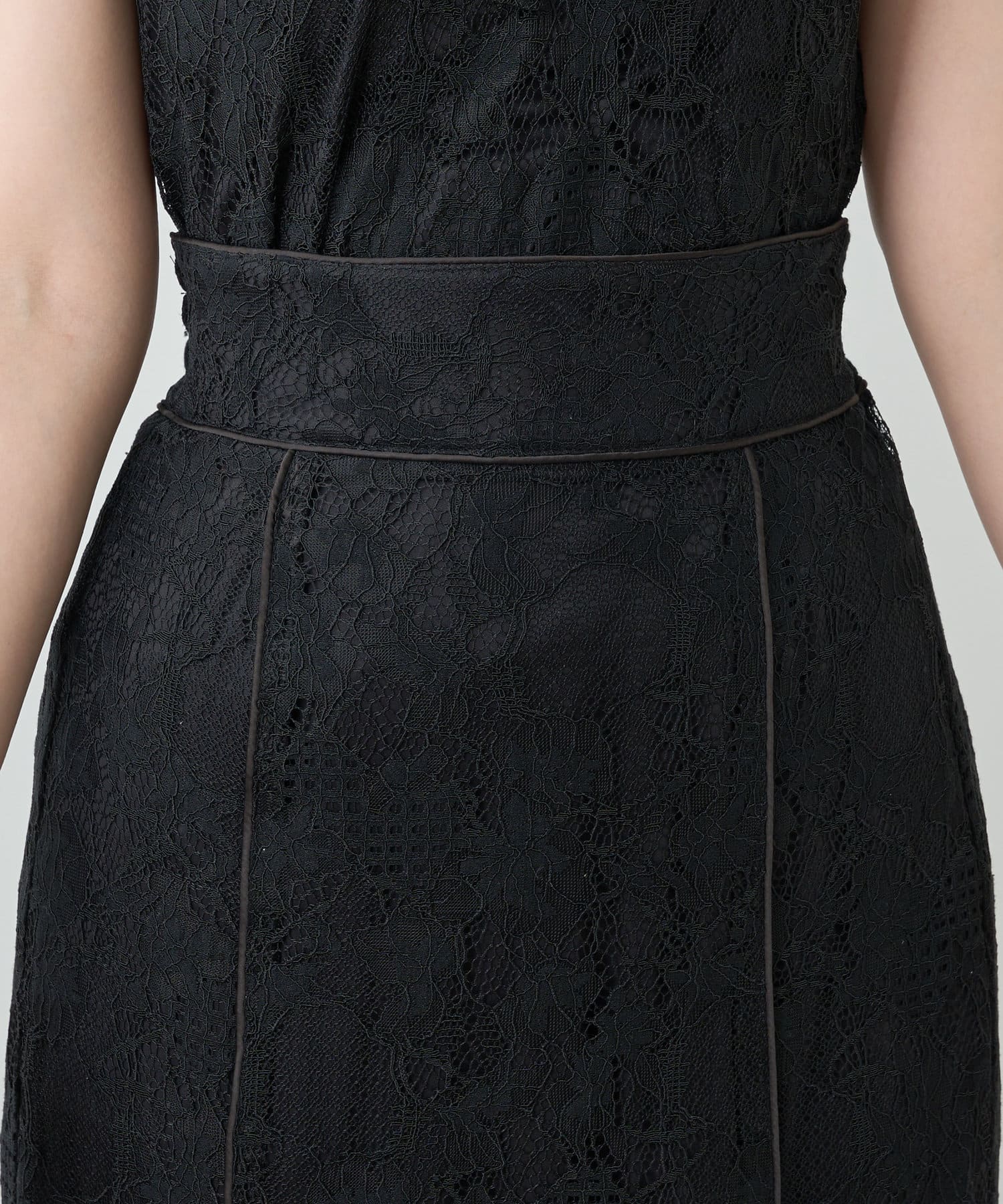 natural couture(ナチュラルクチュール) 【セットアップ着用可・WEB限定】カラーレースハギスカート