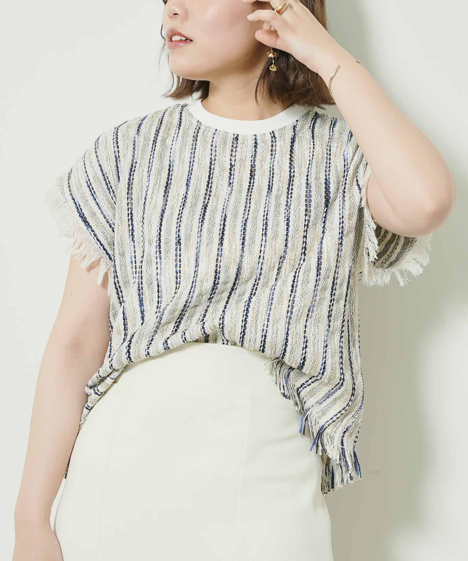 ファンシーツイードフリンジプルオーバー | CPCM(シーピーシーエム