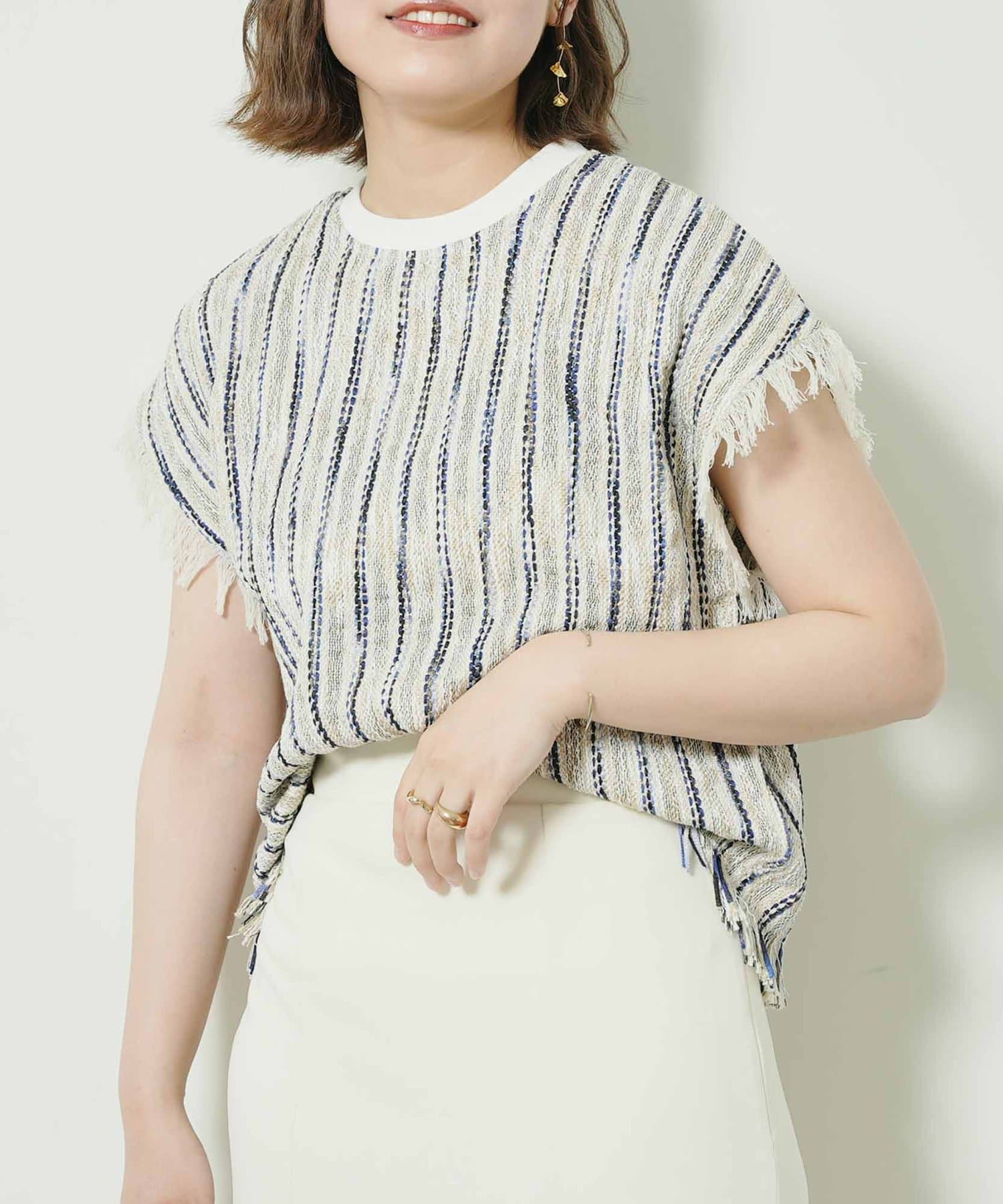 ファンシーツイードフリンジプルオーバー | CPCM(シーピー