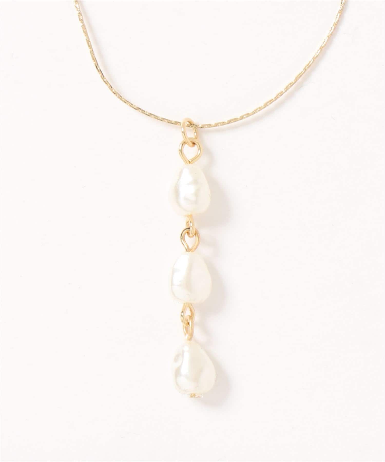 natural couture(ナチュラルクチュール) ３連ニュアンスパールネックレス