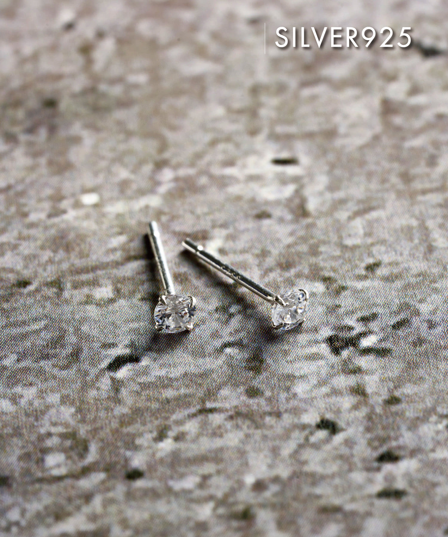 Silver925】3㎜キュービックピアス | 3COINS(スリーコインズ 