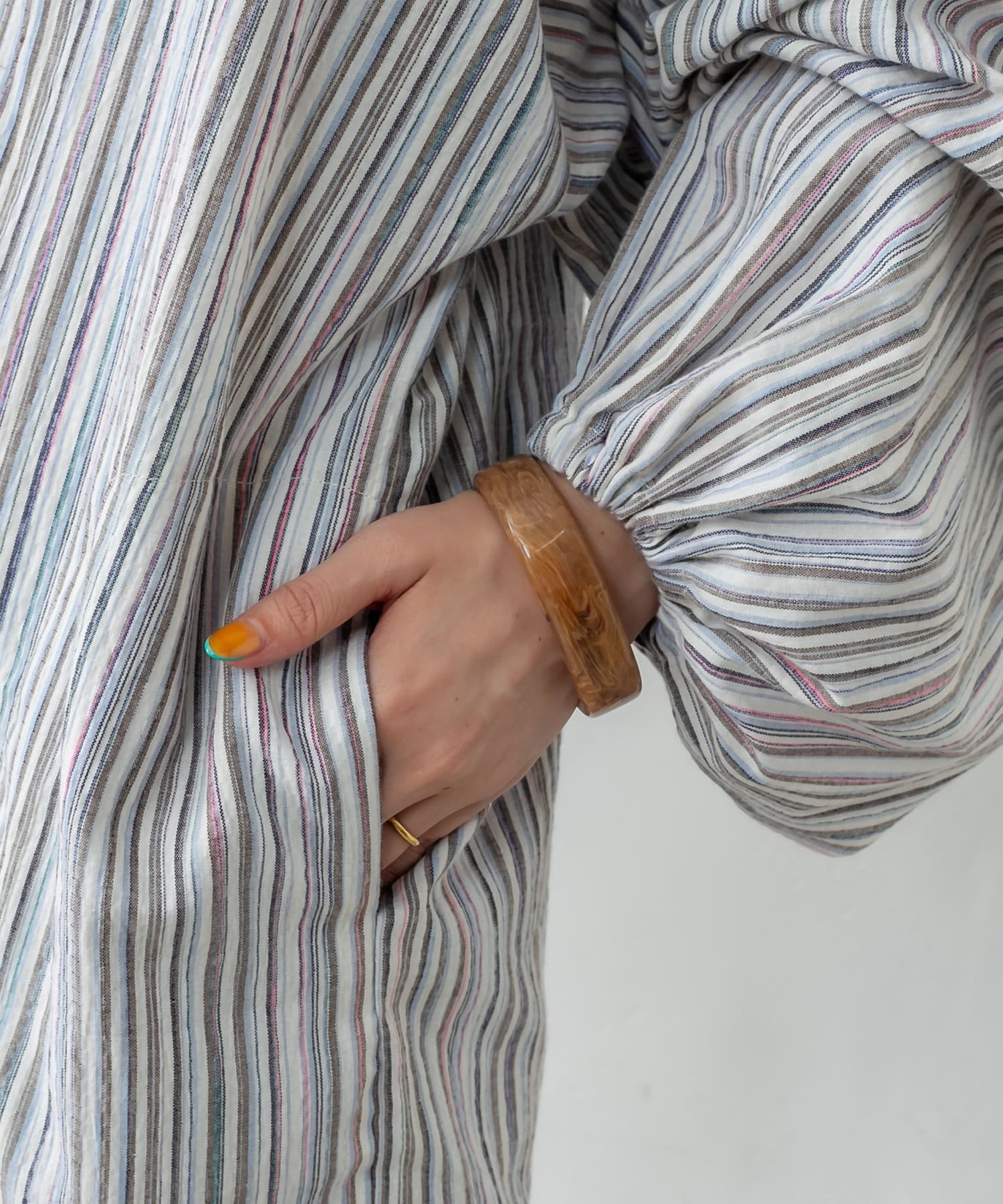 OUTLET(アウトレット) 【mystic】マルチストライプサマーパーカー