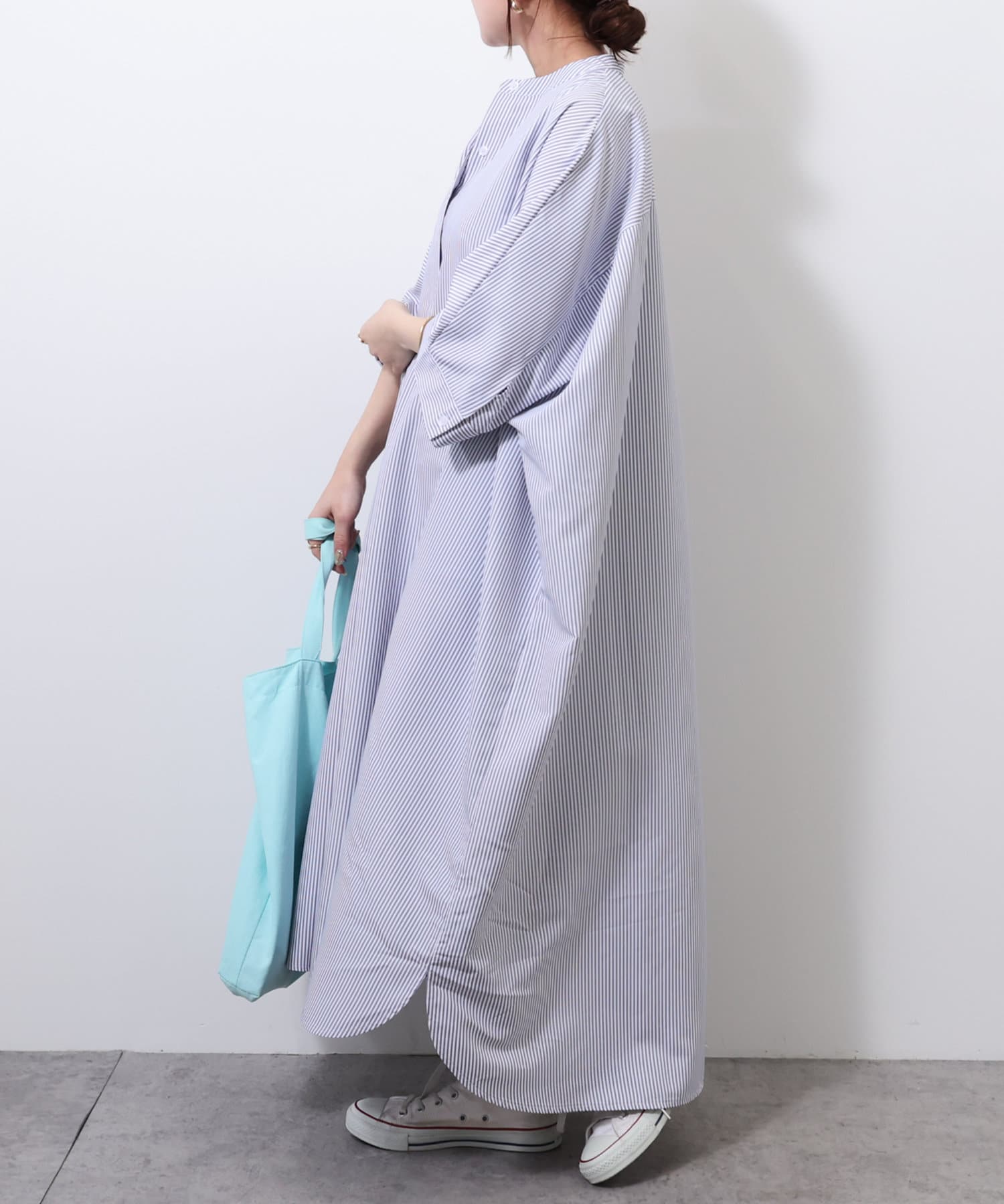 NICE CLAUP / OLIVE des OLIVE OUTLET(ナイスクラップ  / オリーブ デ オリーブ アウトレット) バンドカラーシャツワンピース