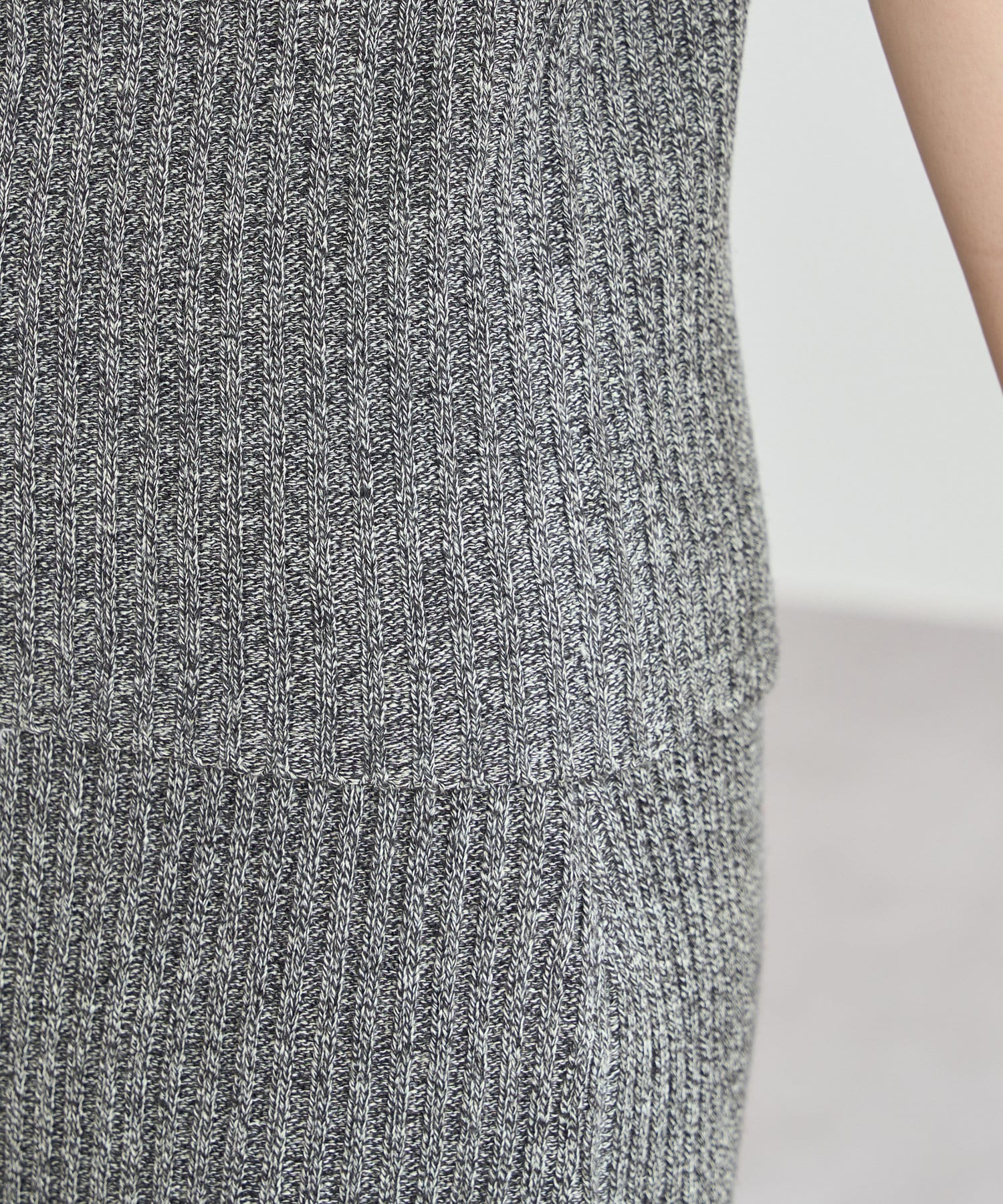 natural couture(ナチュラルクチュール) メランジノースリーブニット