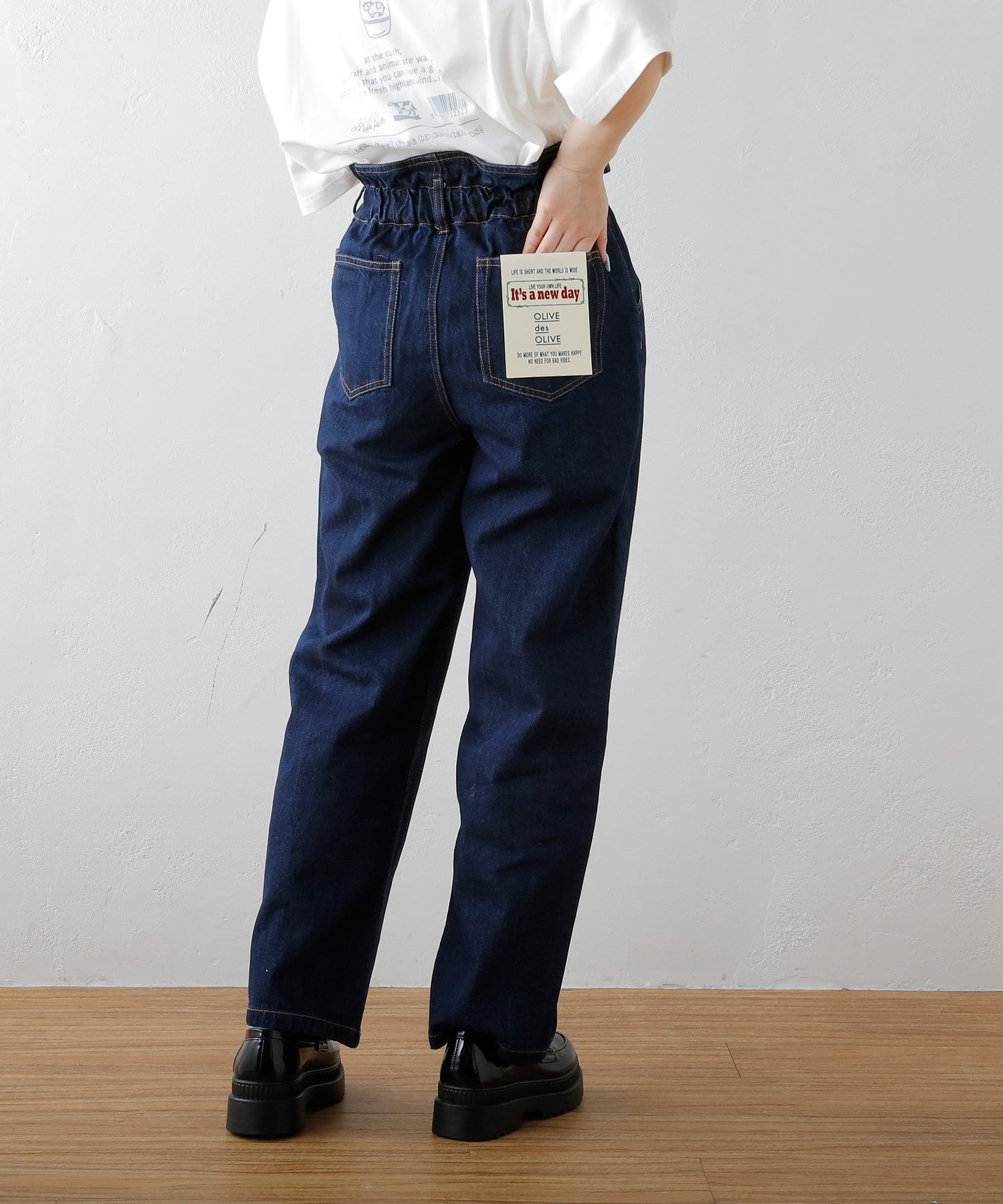 デニムハイウエスト前釦パンツ Olive Des Olive Outlet オリーブ デ オリーブ アウトレット レディース Pal Closet パルクローゼット パルグループ公式ファッション通販サイト