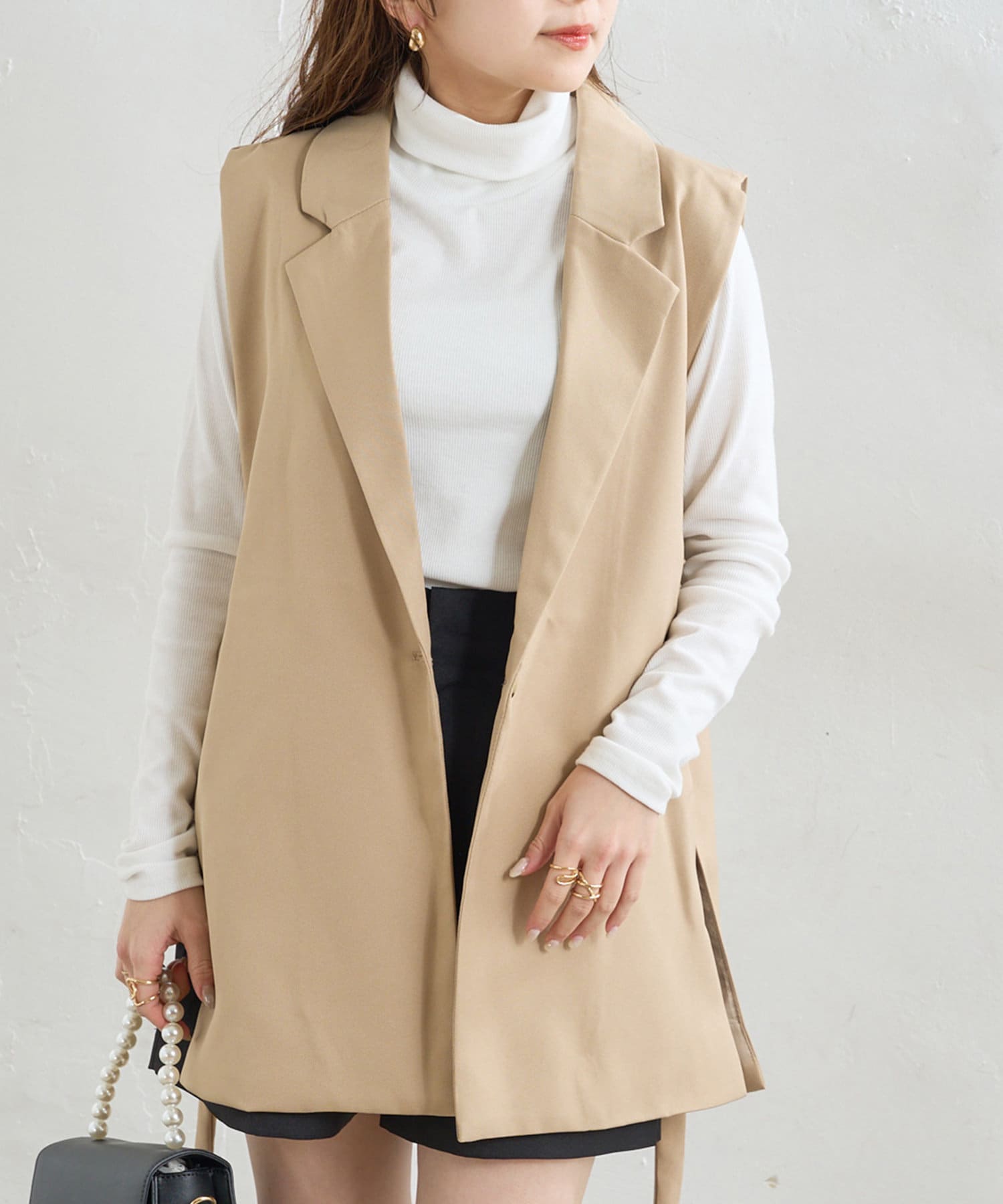 ジャケット型ジレ | NICE CLAUP / OLIVE des OLIVE OUTLET(ナイ