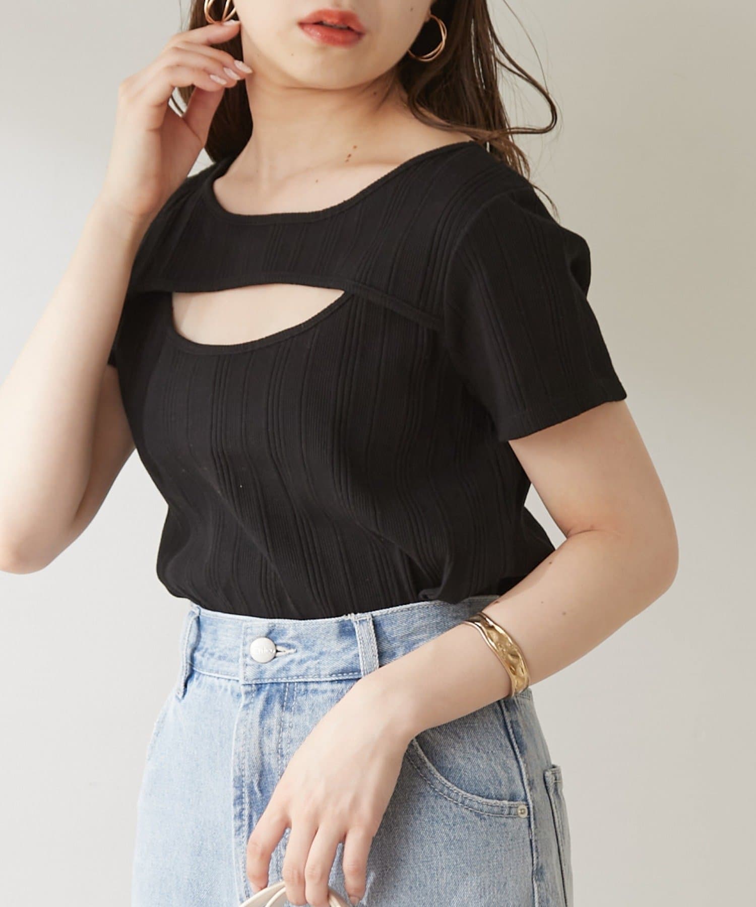 胸開きデザインリブチビt Chico チコ レディース Pal Closet パルクローゼット パルグループ公式ファッション通販サイト 胸開きデザインリブチビt Chico チコ レディース Pal Closet パルクローゼット パルグループ公式ファッション通販サイト