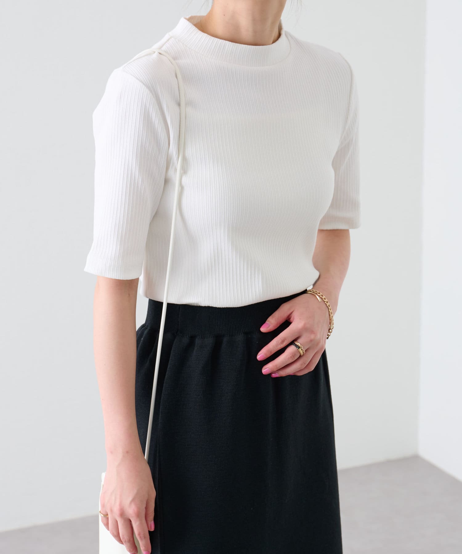 ランダムテレコプチハイネック半袖 プチハイネックリブ半袖tシャツ Colony 2139 コロニー トゥーワンスリーナイン レディース Pal Closet パルクローゼット パルグループ公式ファッション通販サイト