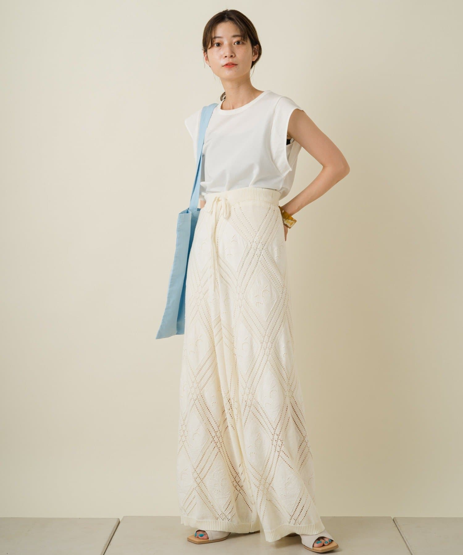Kastane】ハンドパッチワークニットパンツ | OUTLET