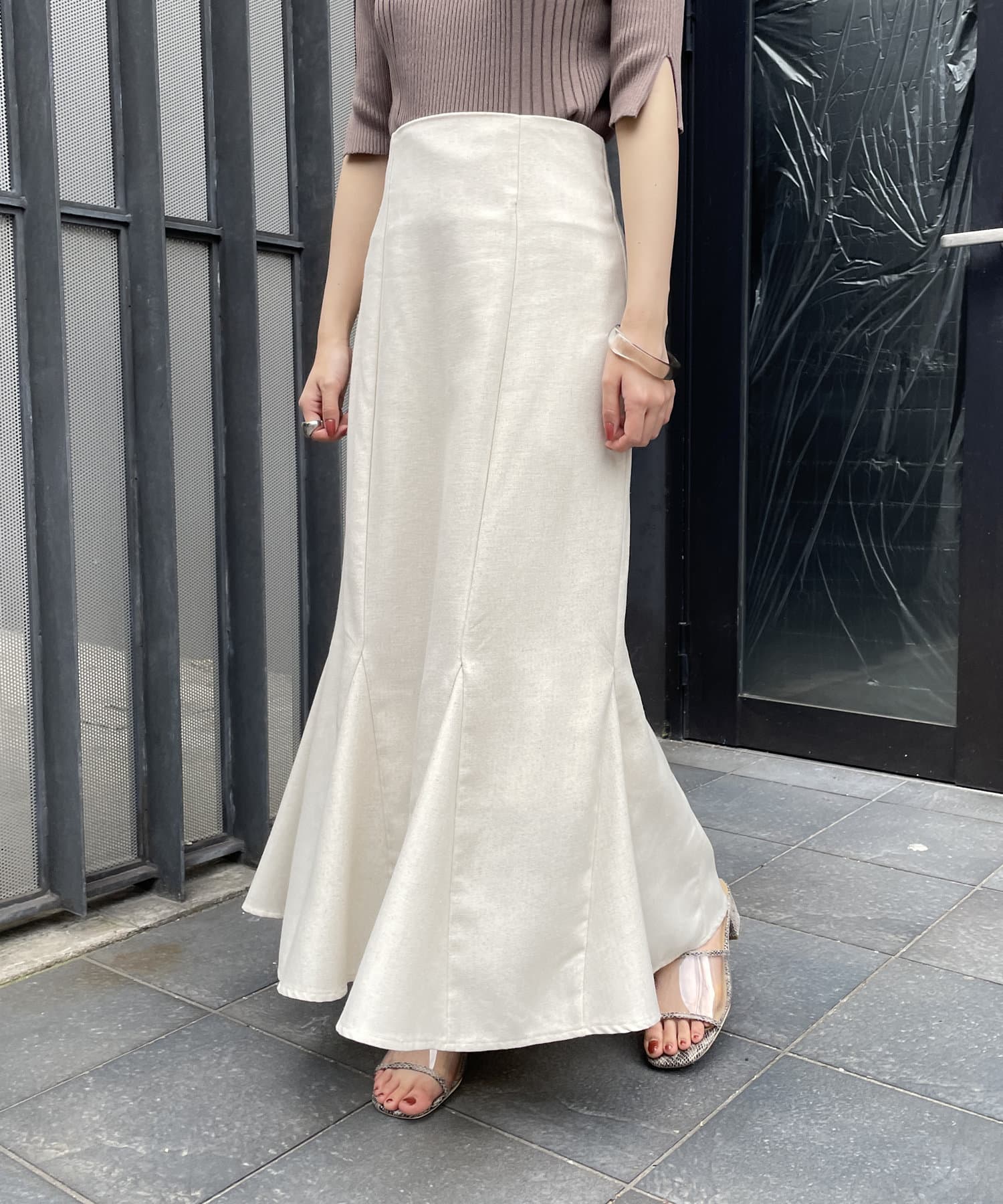 綿麻ハイウエストマーメイドスカート | Thevon.(ゼヴォン)レディース