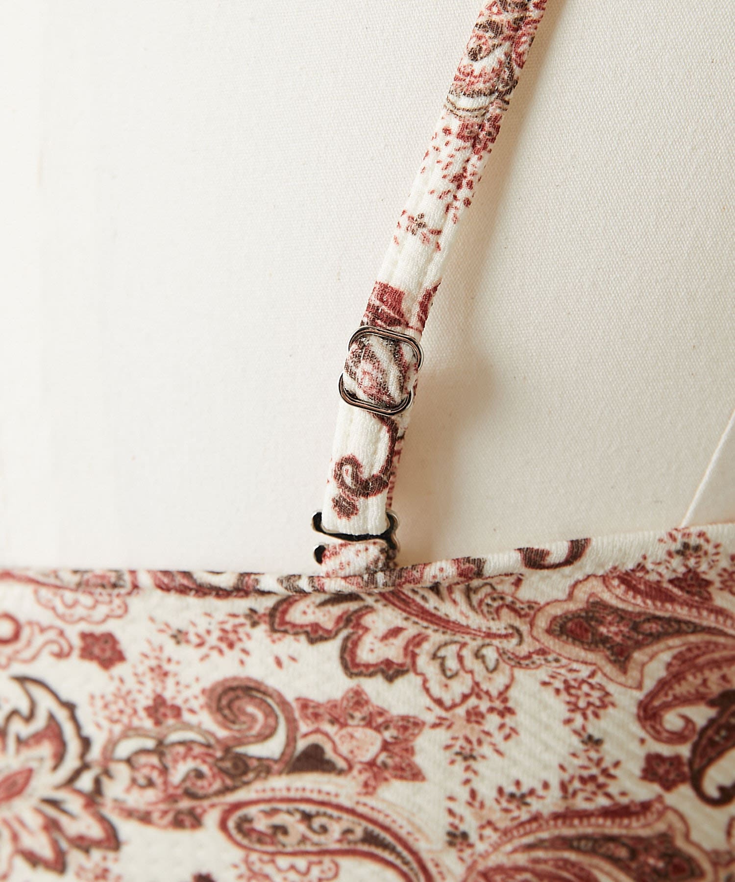 OUTLET(アウトレット) 【Chico】【水着】ペイズリーワンショルリボンワンピース