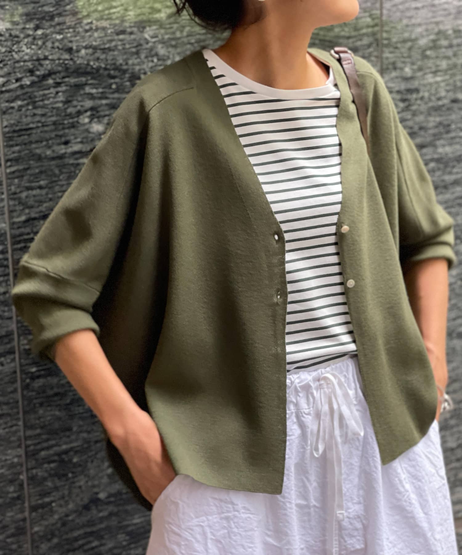 サラッとカーディガン】KHAKI OR GRAY どちらの色にする