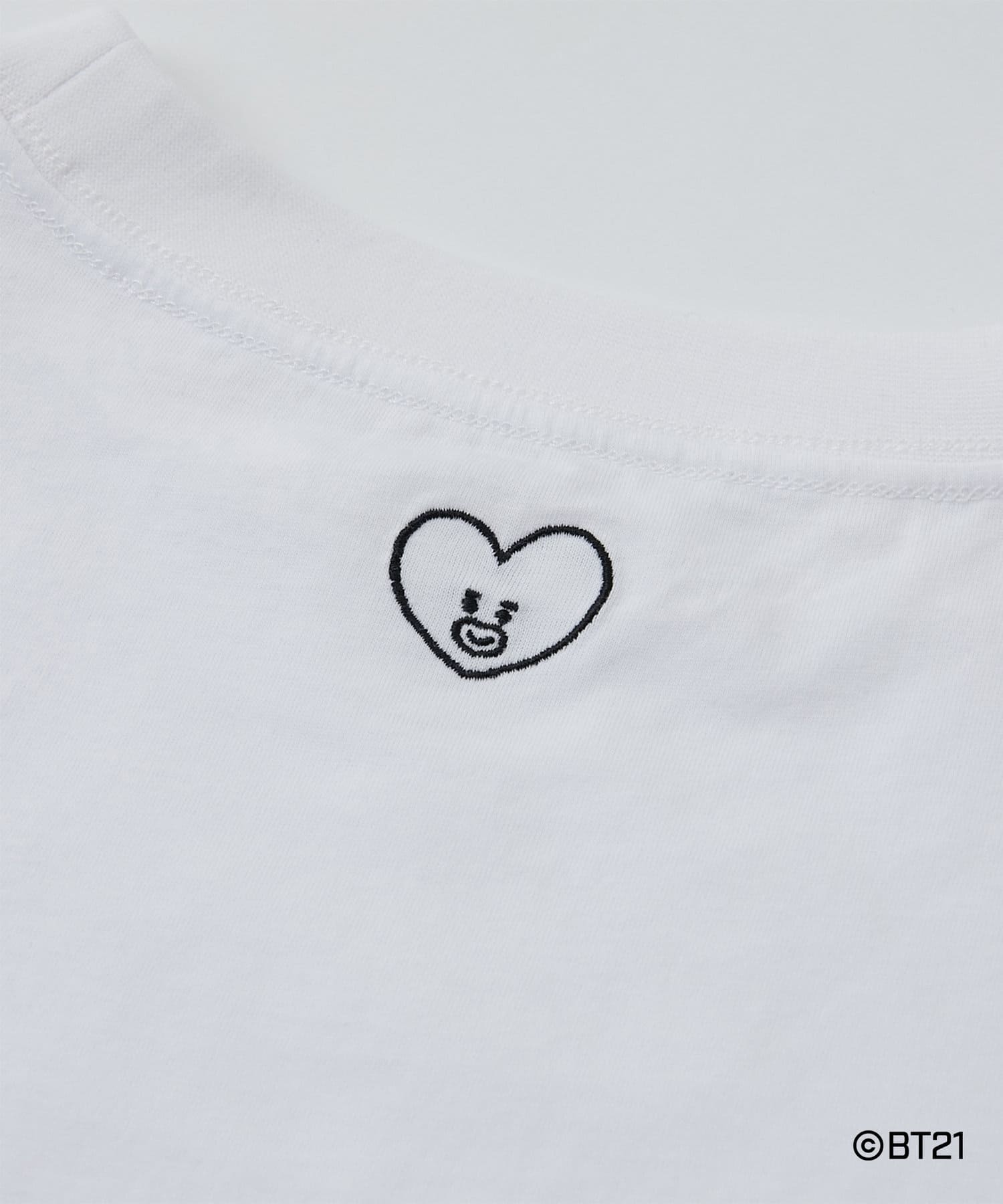 GALLARDAGALANTE(ガリャルダガランテ) 【BT21】ワンポイント刺繍Tシャツ/TATA