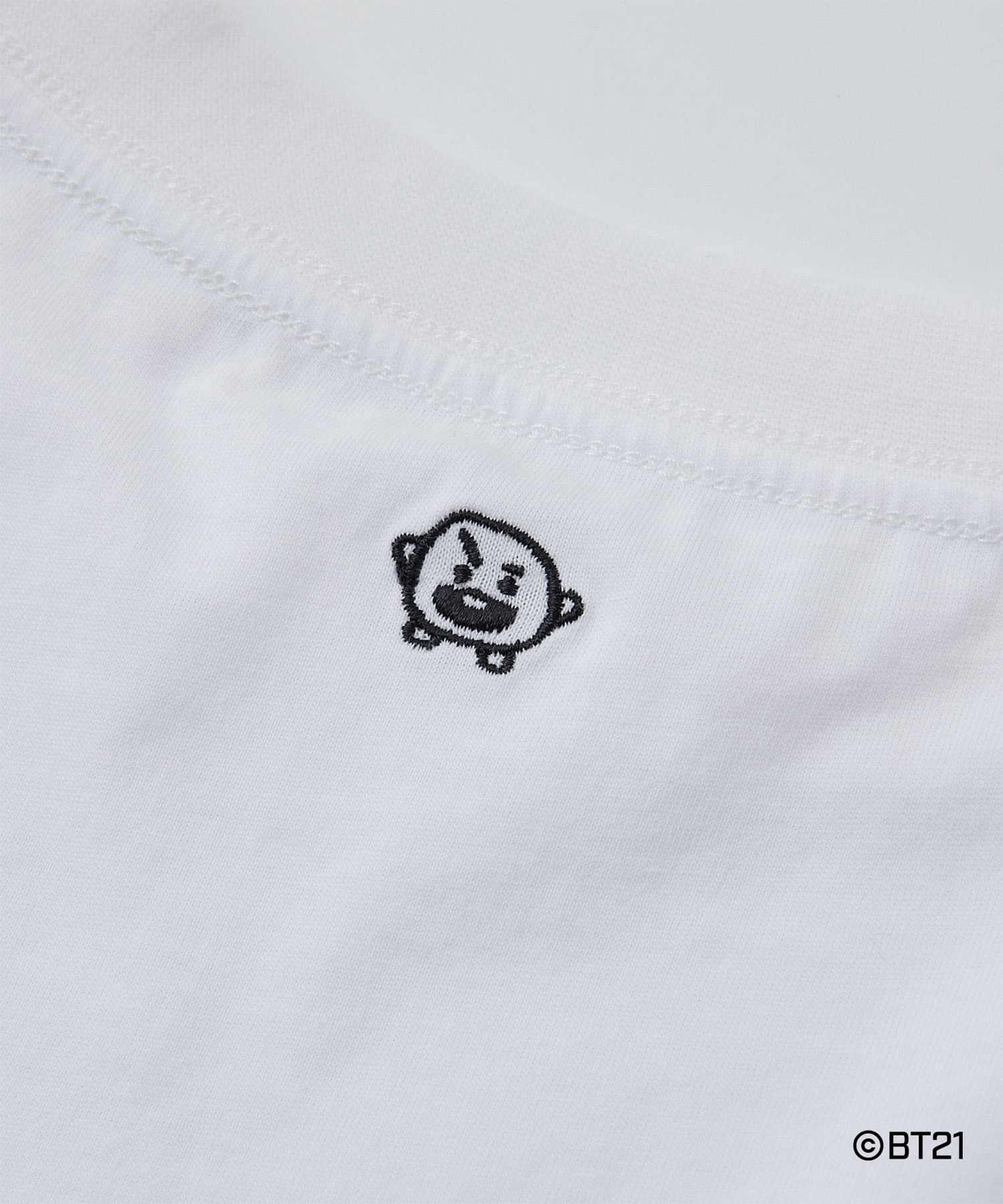 GALLARDAGALANTE(ガリャルダガランテ) 【BT21】ワンポイント刺繍Tシャツ/SHOOKY