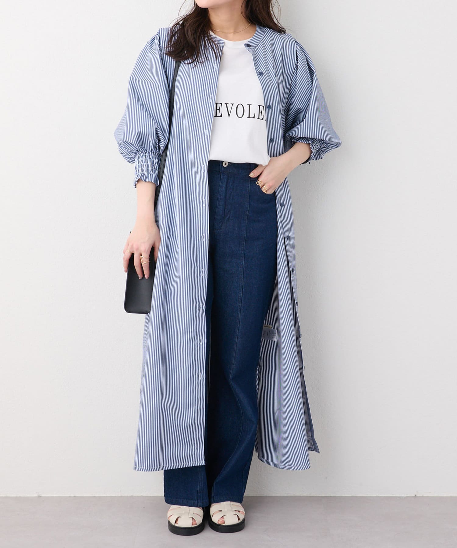 [新品未使用品]　UCHINO ストライプ ルームウェア　Lサイズ ストライプ羽織OP | NICE CLAUP / OLIVE des OLIVE OUTLET