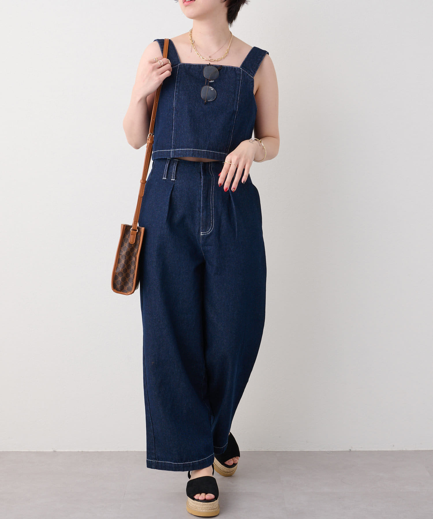 SETアイテム】デニムビスチェ×パンツ | NICE CLAUP / OLIVE des OLIVE