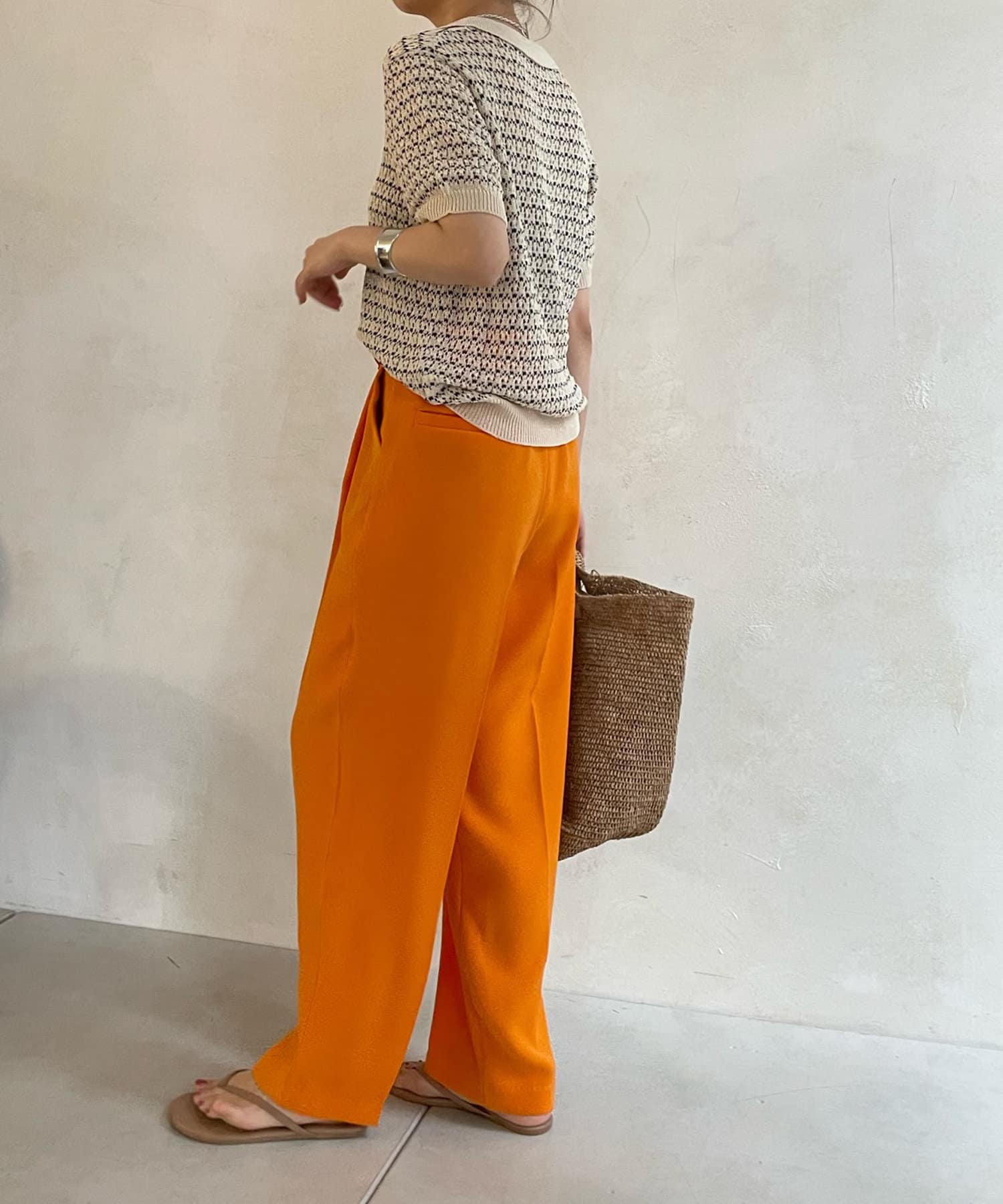 WEB限定】透かしボーダーポロニット | DOUDOU(ドゥドゥ)レディース  