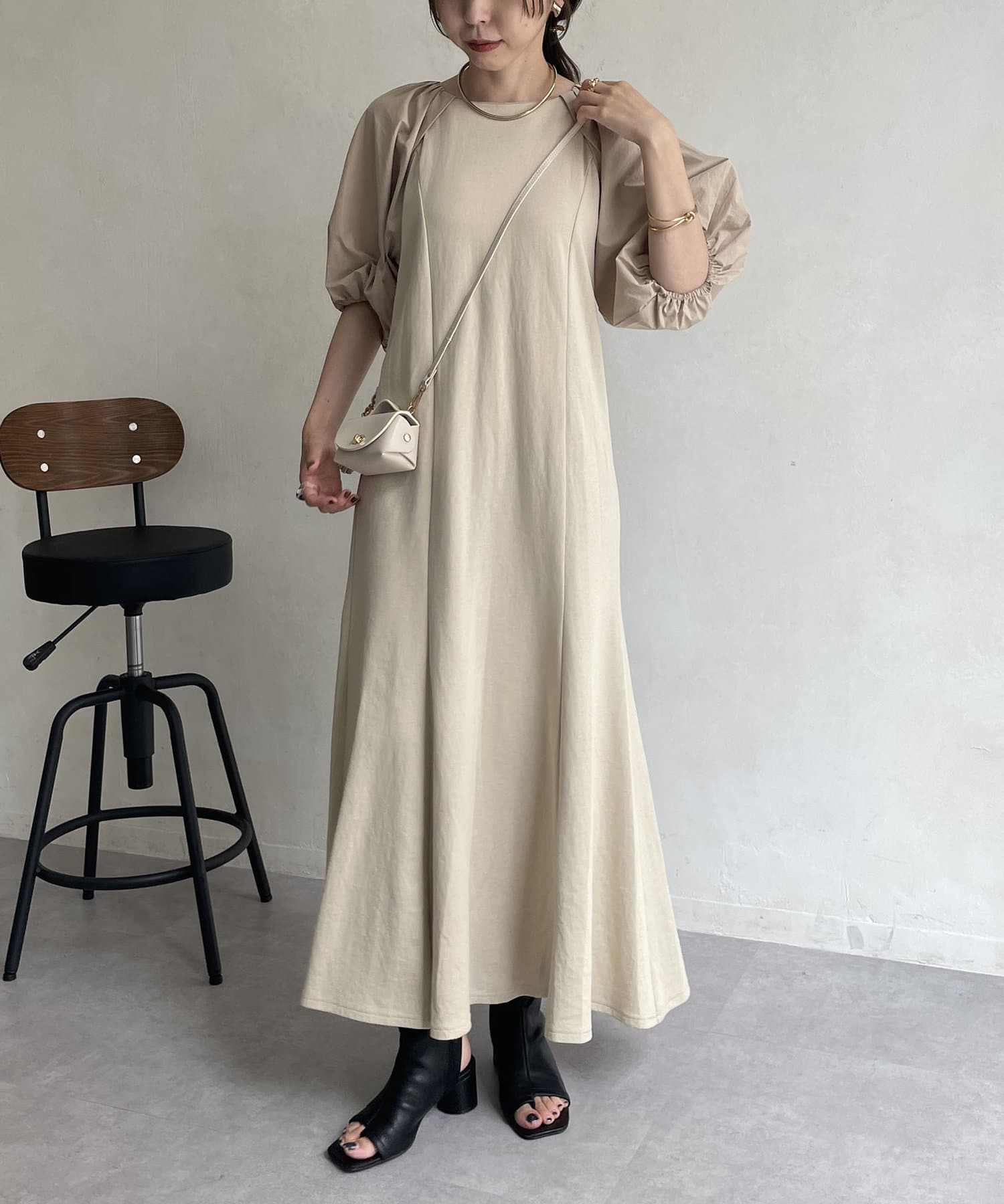 サイズ展開あり】異素材パフワンピース | CAPRICIEUX LE'MAGE(カプリ 