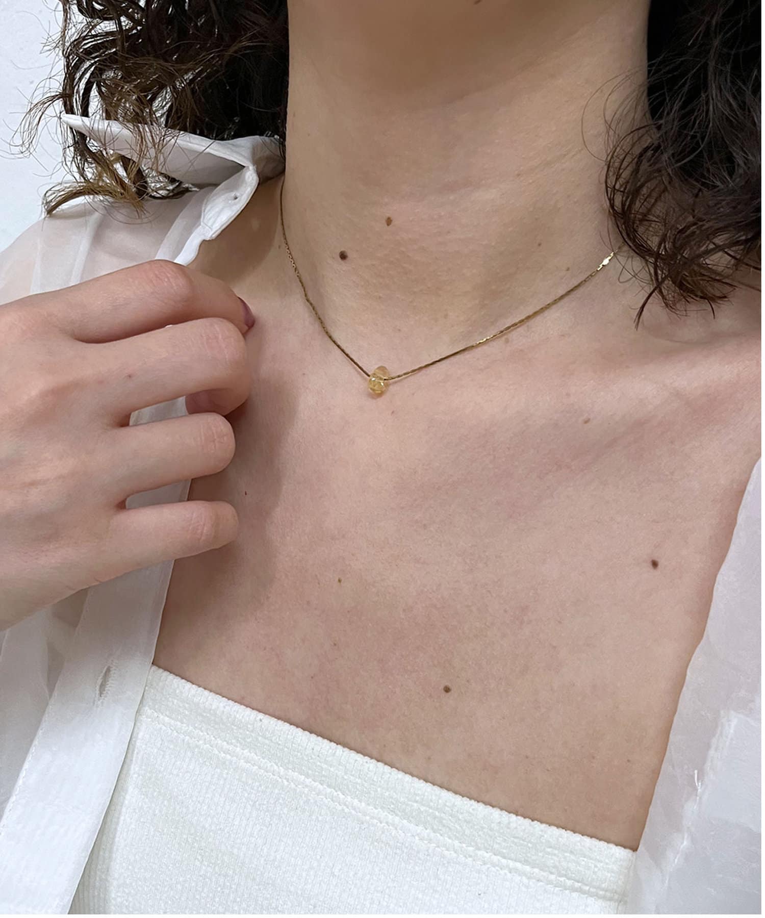 eau un bijou] S.clear stone necklace | mystic(ミスティック)ライフ