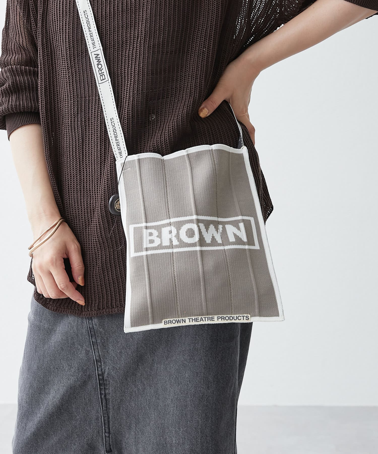 Brown Theatre Products ニットショルダーバッグ S Daily Russet デイリー ラシット レディース Pal Closet パルクローゼット パルグループ公式ファッション通販サイト
