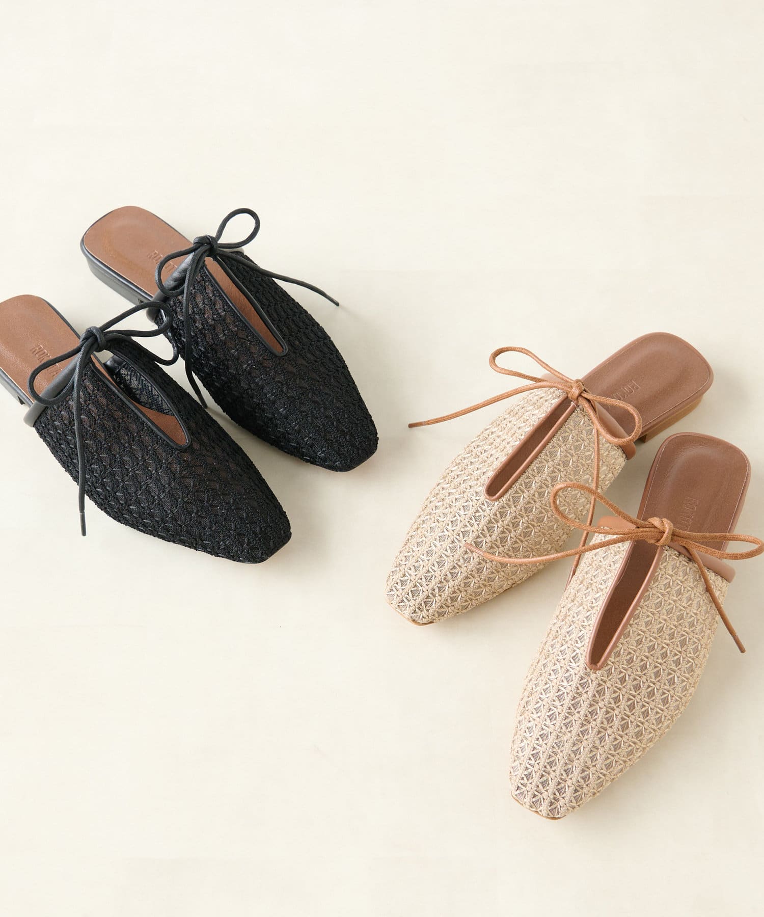 un dix cors(アンディコール) 【ROKOTA（ロコタ）】メッシュリボンシューズ