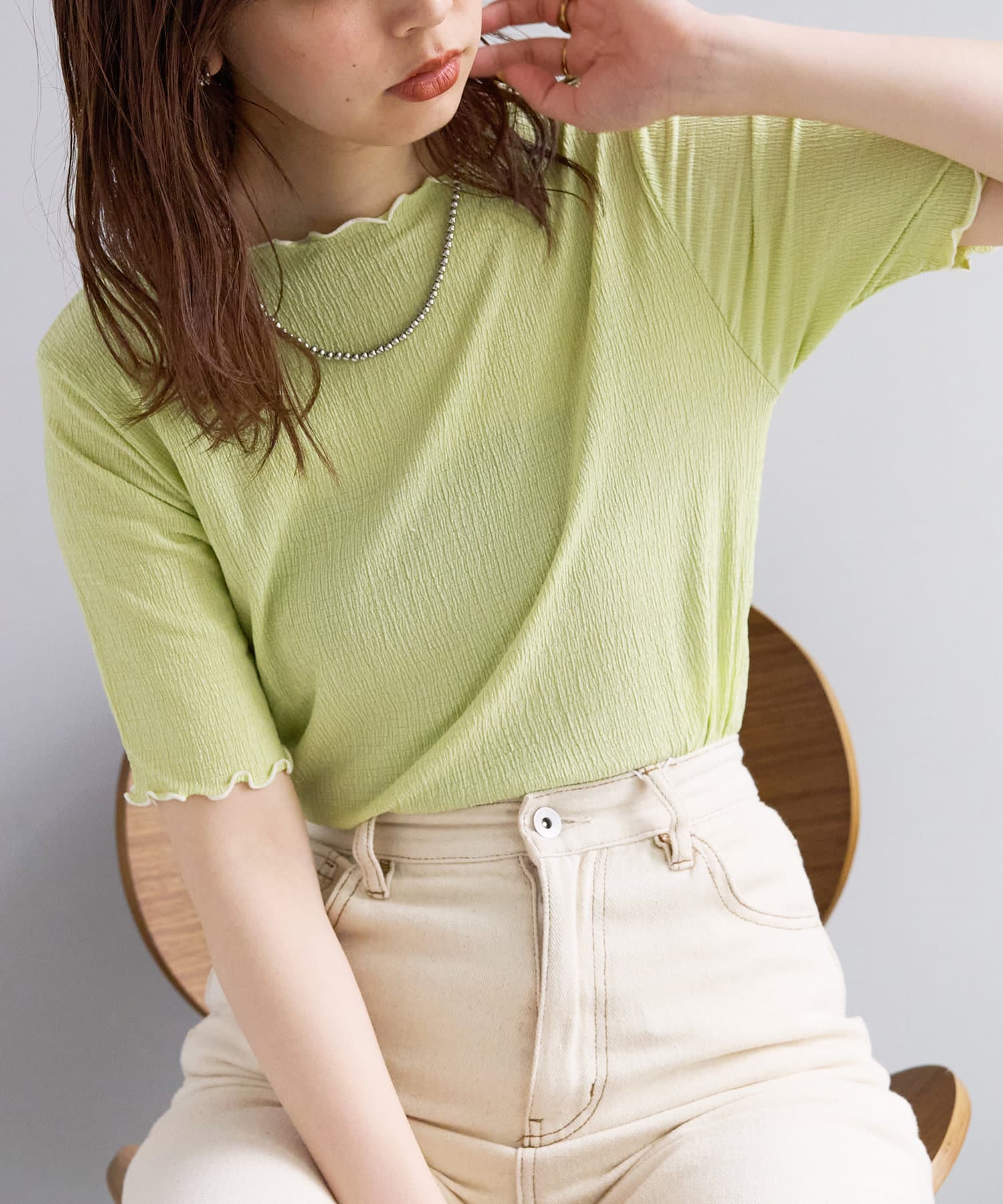 natural couture(ナチュラルクチュール) 旬のマストアイテム 配色メロウプルオーバー