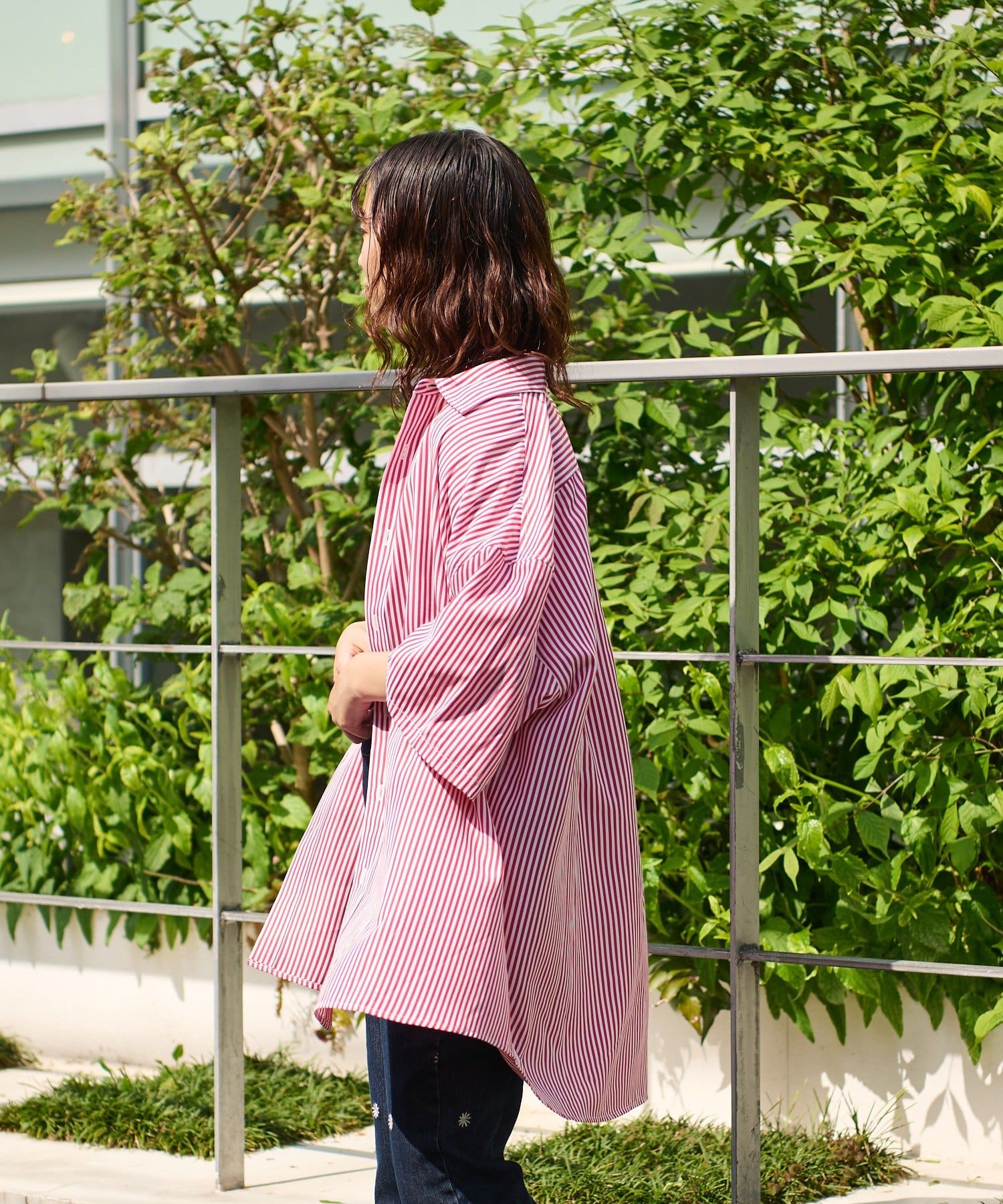 Fineboys 7月号掲載 ストライプビッグシャツ5分袖 Ciaopanic Typy チャオパニックティピー レディース Pal Closet パルクローゼット パルグループ公式ファッション通販サイト