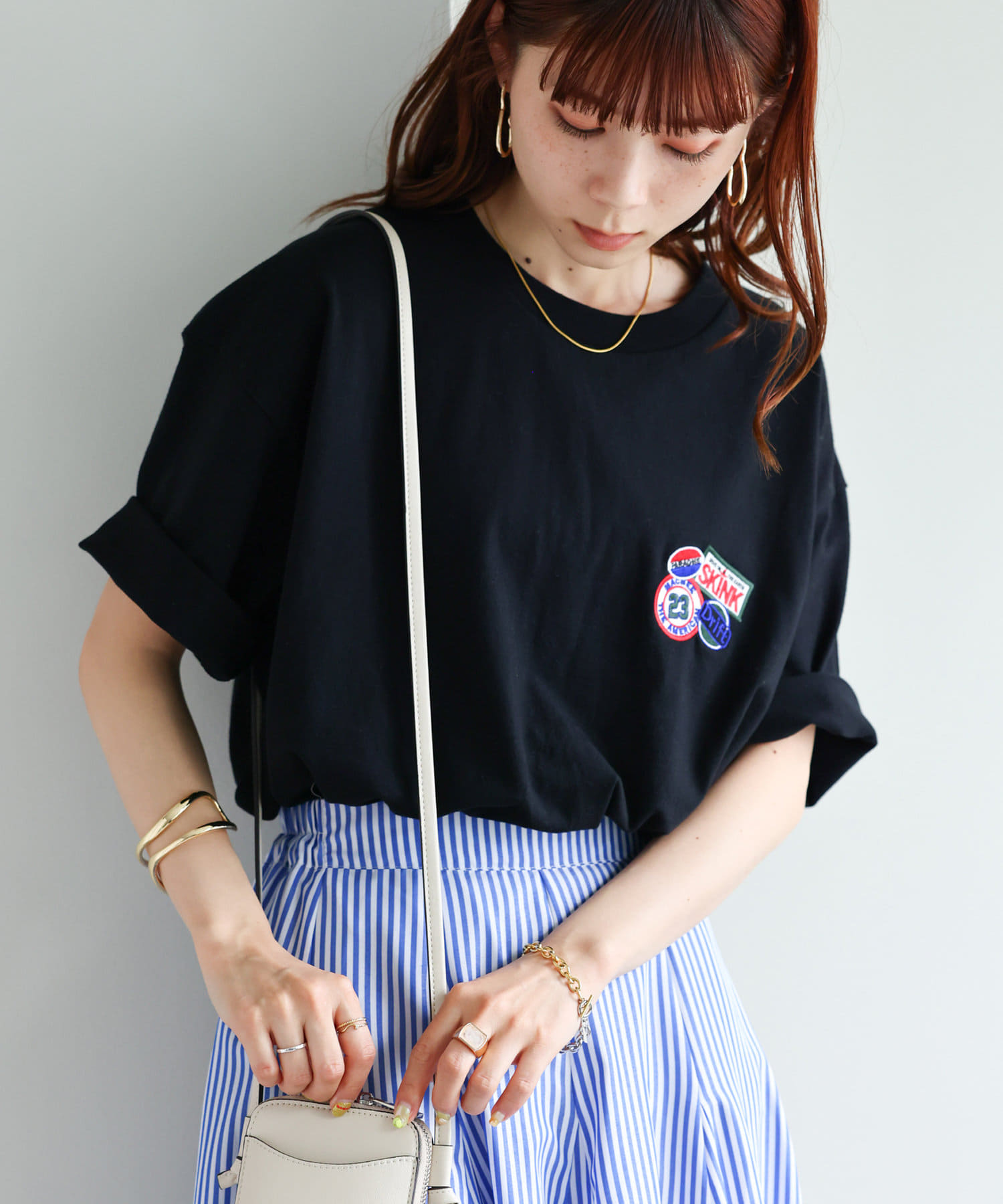 刺繍ワッペンリメイクライクtシャツ Discoat ディスコート メンズ Pal Closet パルクローゼット パルグループ公式ファッション通販サイト