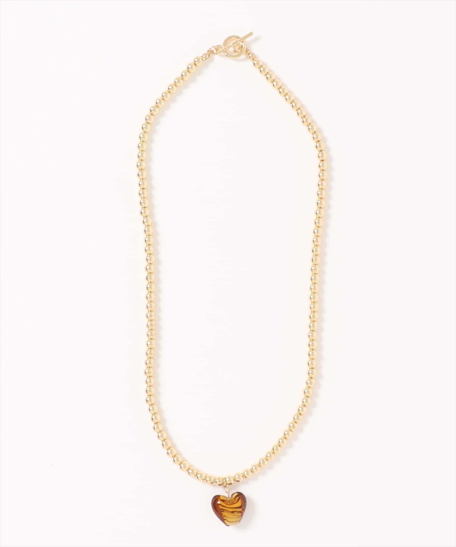 natural couture(ナチュラルクチュール) クリアハートチェーンネックレス