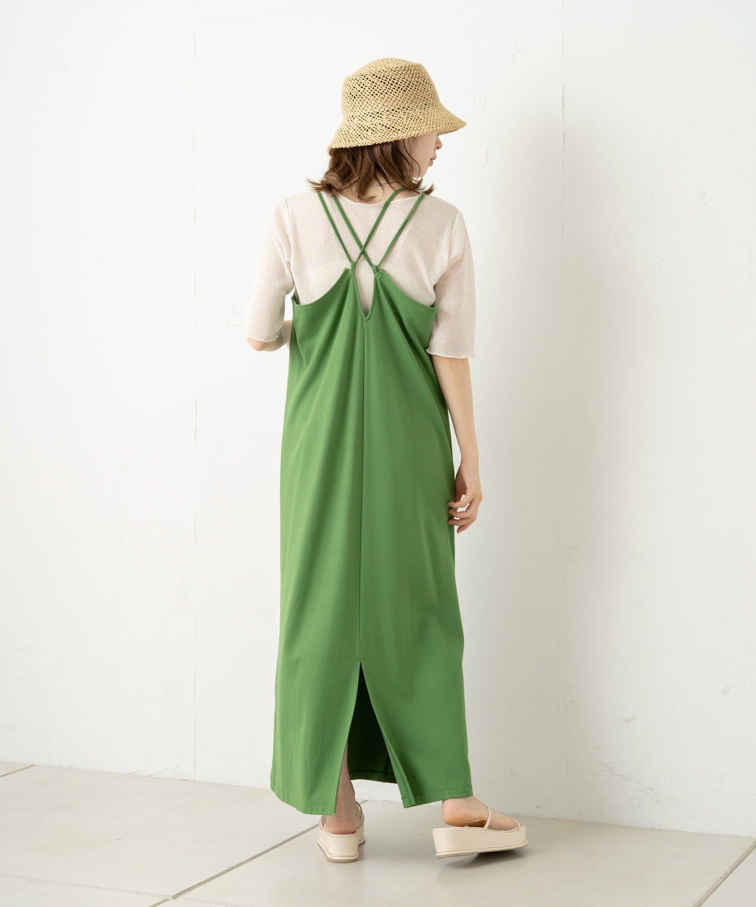 Kastane(カスタネ) *【WEB限定カラーあり】シアーリブ5分袖Tee