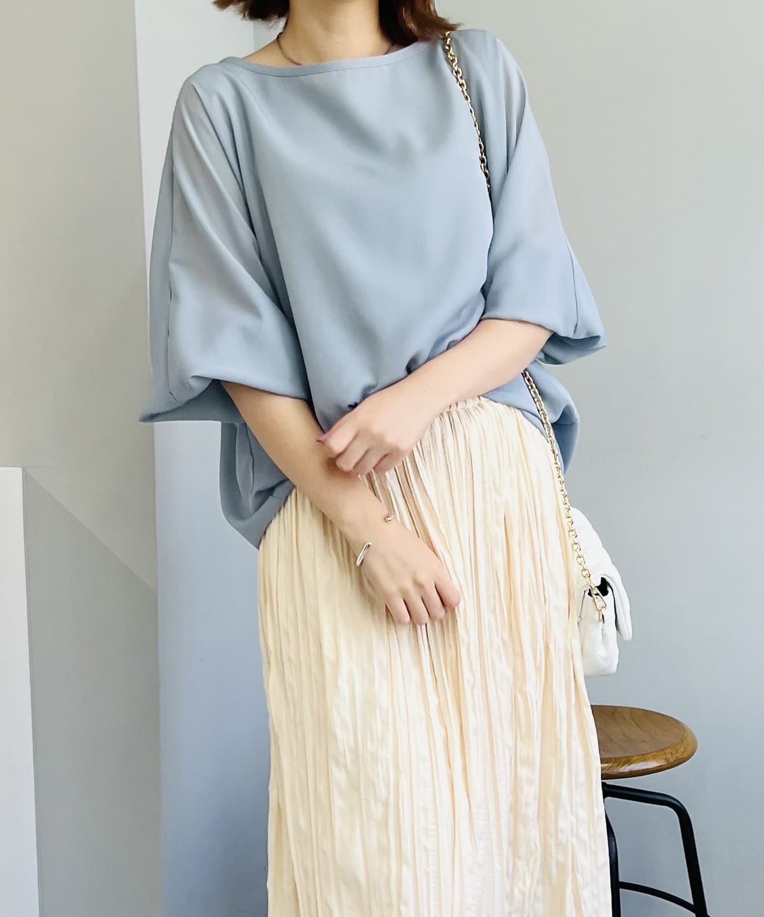 un dix cors(アンディコール) 【女性らしいふんわりブラウス】シアーバルーンブラウス