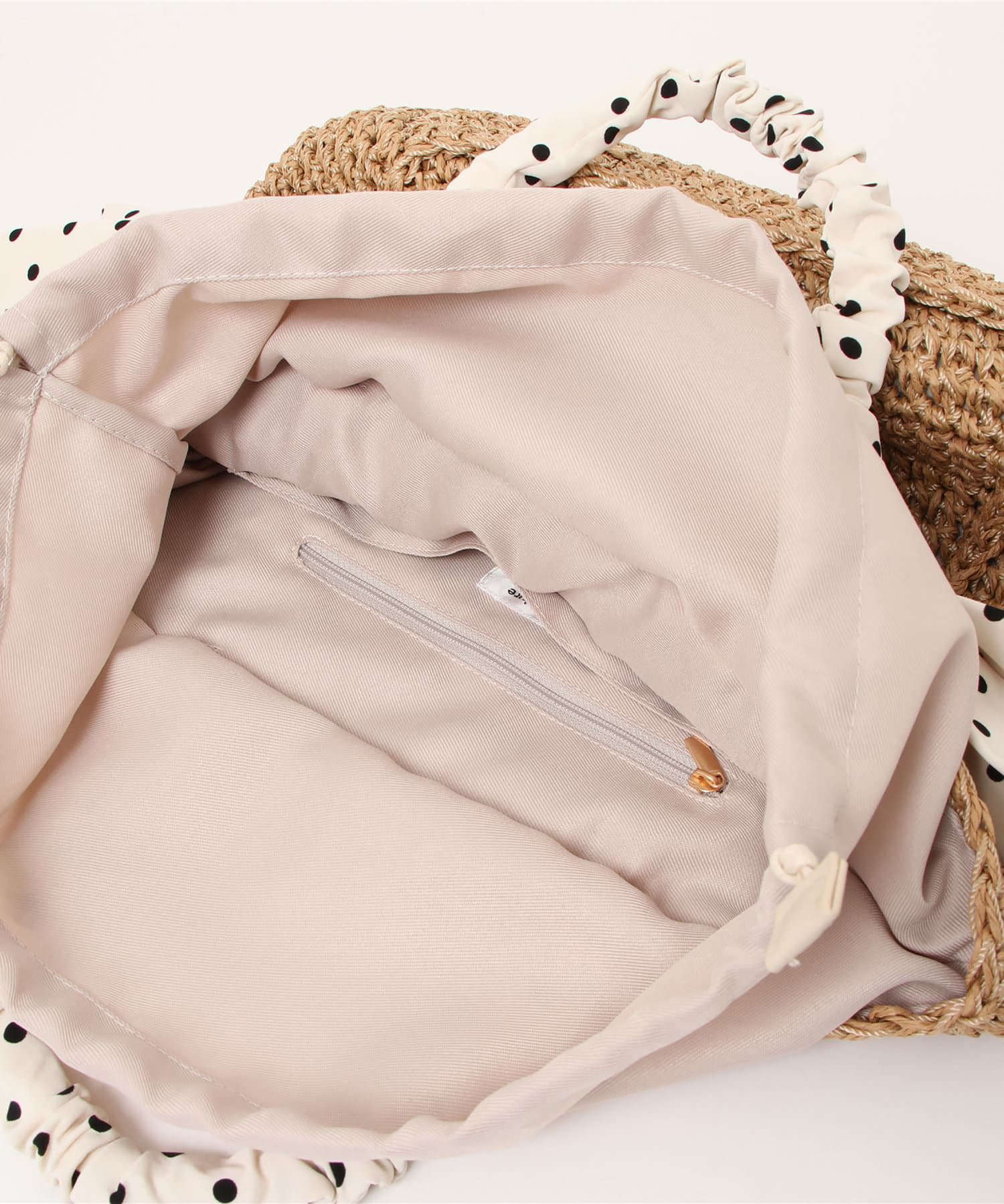 natural couture(ナチュラルクチュール) リボンスカーフ持ち手トートバッグ