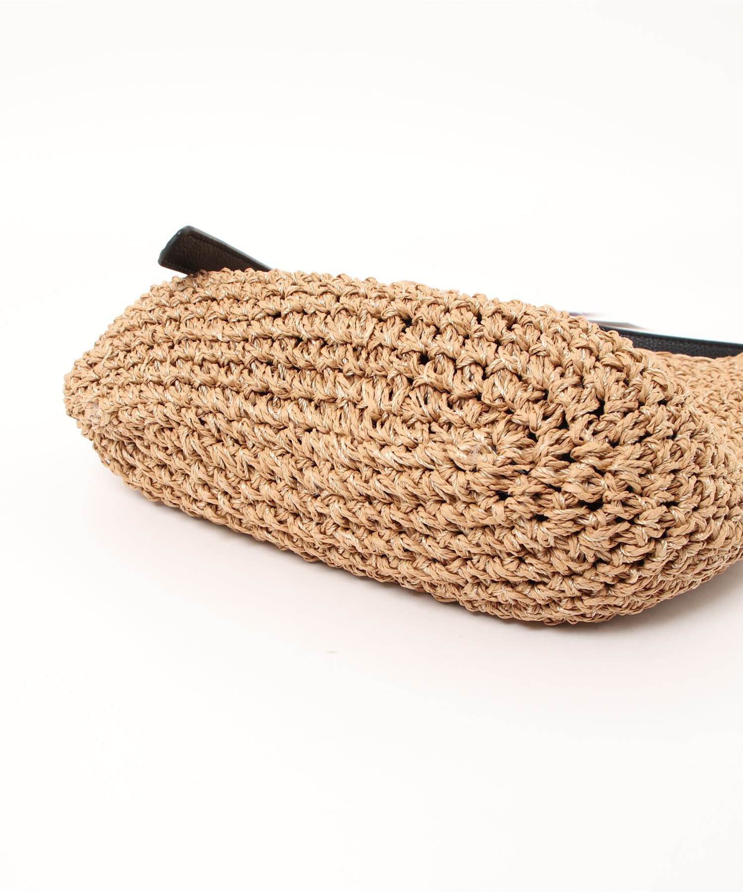 natural couture(ナチュラルクチュール) ベルトハンドル手編みミニバッグ