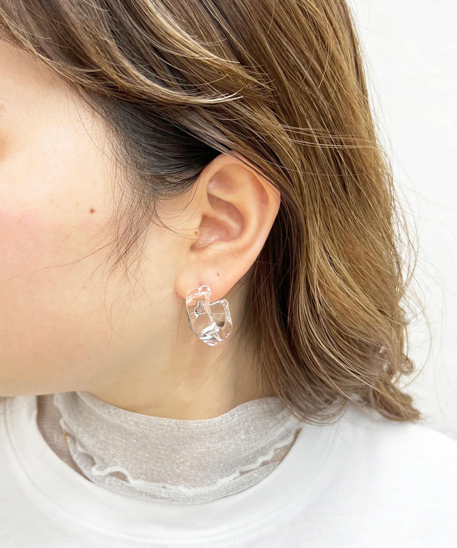 クリアデザインフープピアス Lattice ラティス レディース Pal Closet パルクローゼット パルグループ公式ファッション通販サイト