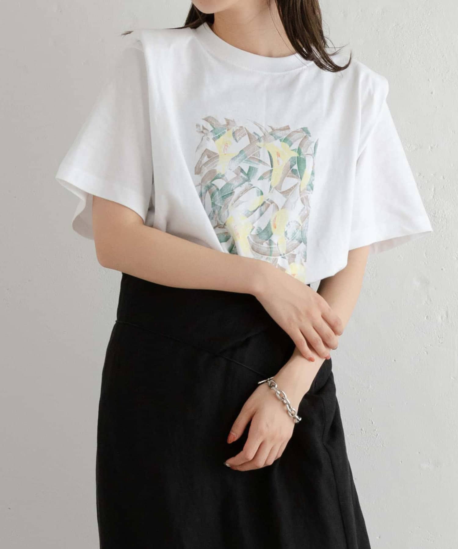 ONEME(ワンム) ショルダーパッド Flower T-shirts