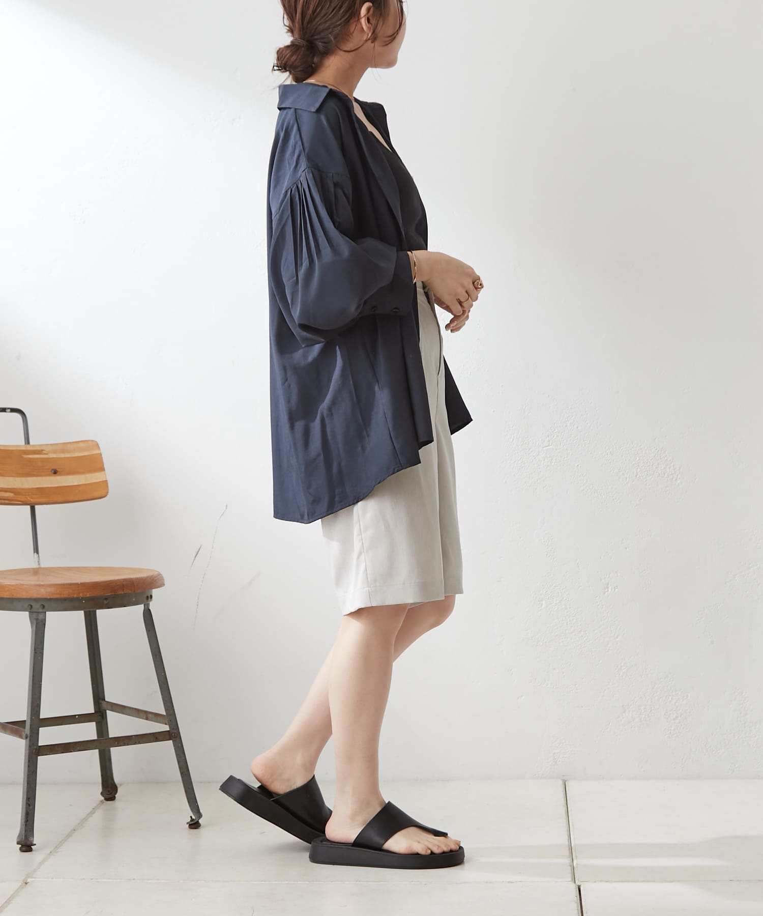 NICE CLAUP / OLIVE des OLIVE OUTLET(ナイスクラップ  / オリーブ デ オリーブ アウトレット) 袖ボリュームシャツ