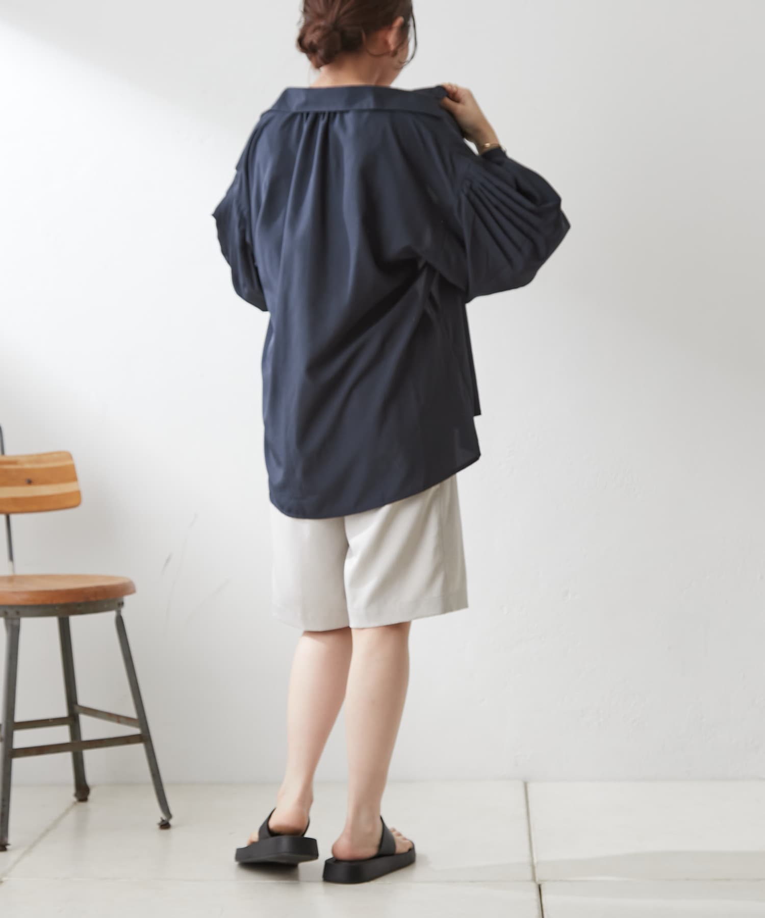 NICE CLAUP / OLIVE des OLIVE OUTLET(ナイスクラップ  / オリーブ デ オリーブ アウトレット) 袖ボリュームシャツ